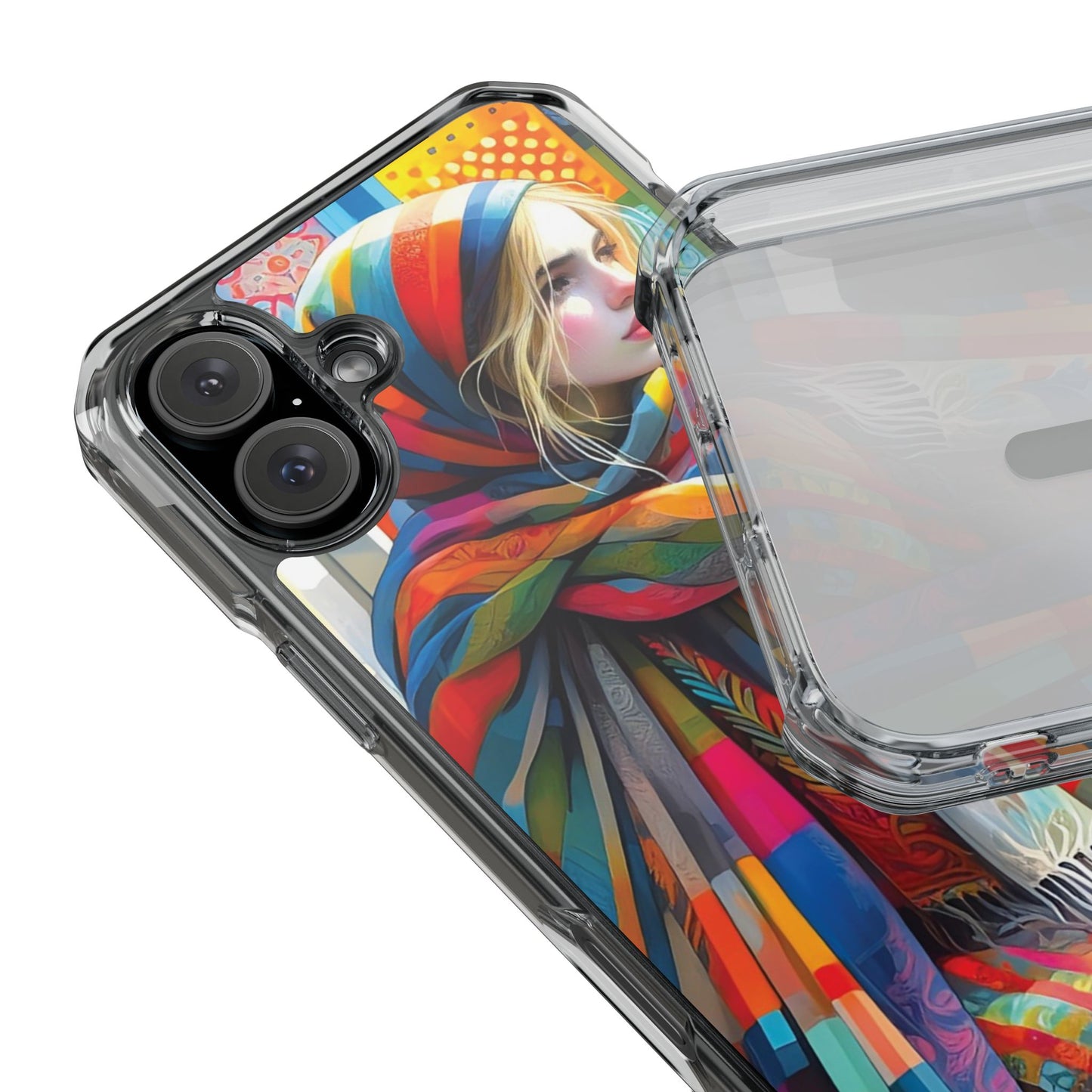 Rainbow Scarf - Magnetic Clear Impact Cases