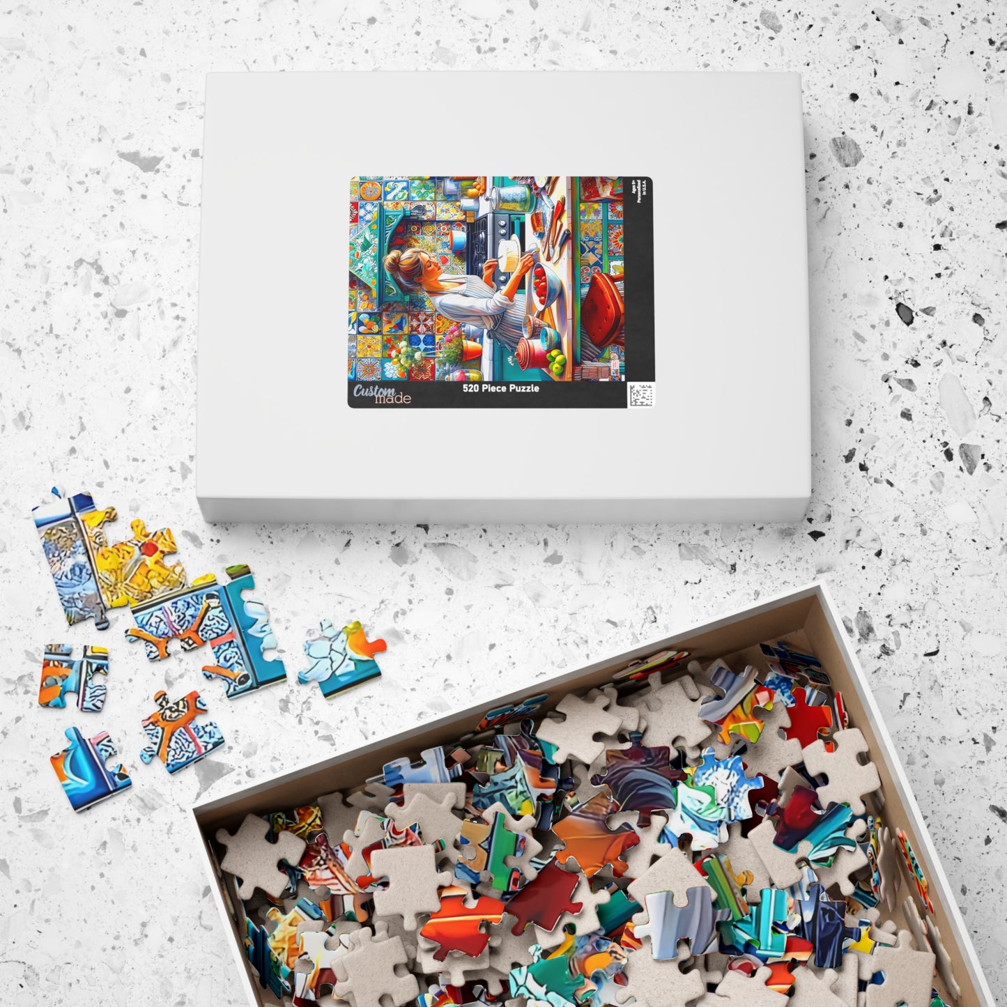 The Cake Artist's Kitchen Jigsaw Puzzle (110, 252, 520, 1014-piece). Colourful, intricate and cosy. Great gift idea. Family Games Activity