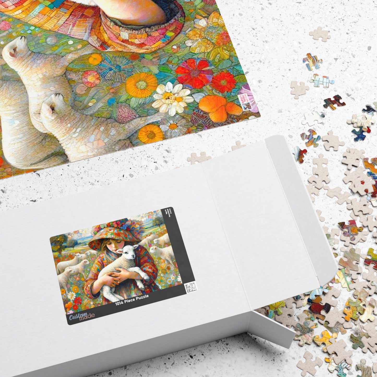 The Lost Lamb Jigsaw Puzzle (110, 252, 520, 1014-piece). Adorable, joyous and heartwarming. Great gift idea. Family Game Activity. All Ages.