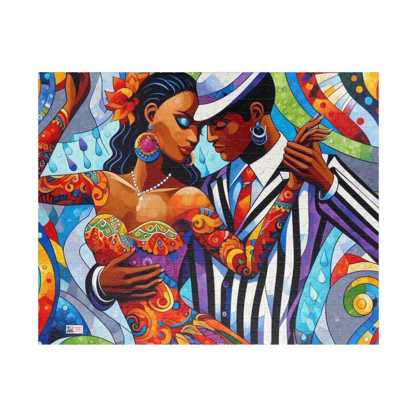 Sultry Tango Jigsaw Puzzle US: Intense Passionate Black Jazz Era Dancers (110-1014-piece)