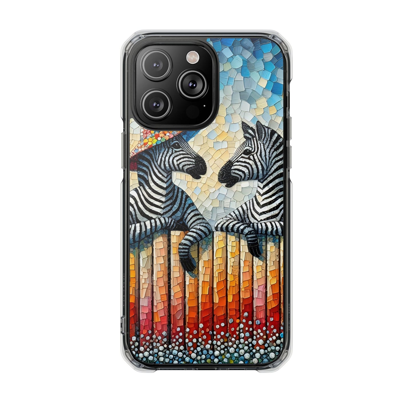 Zebras at the Back Fence - Magnetic Clear Impact Cases