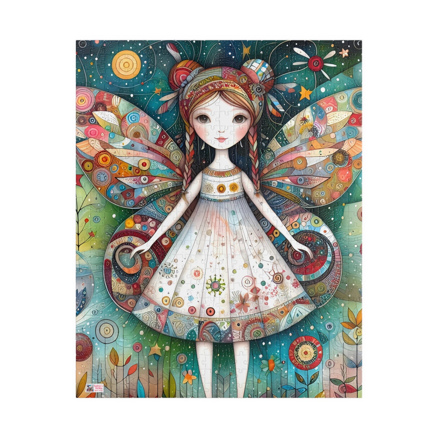 Boho Fairy Jigsaw Puzzle - 110, 252, 520, 1014-piece. Pretty, Whimsical Birthday Gift Idea. Tech-free and Fun Family Activity. Unique Charm