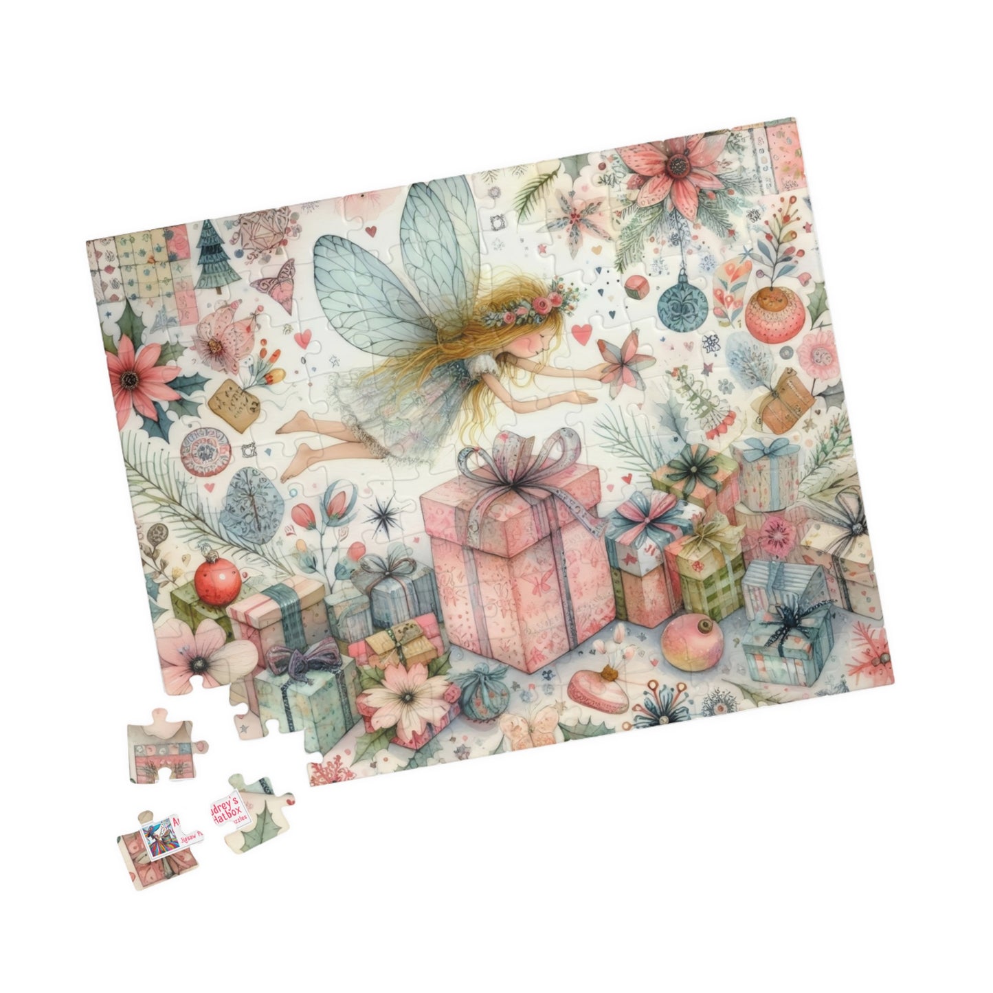 Fairy Dust Christmas Jigsaw Puzzle US: Pretty Whimsical Festive Theme, (110-1014-piece)