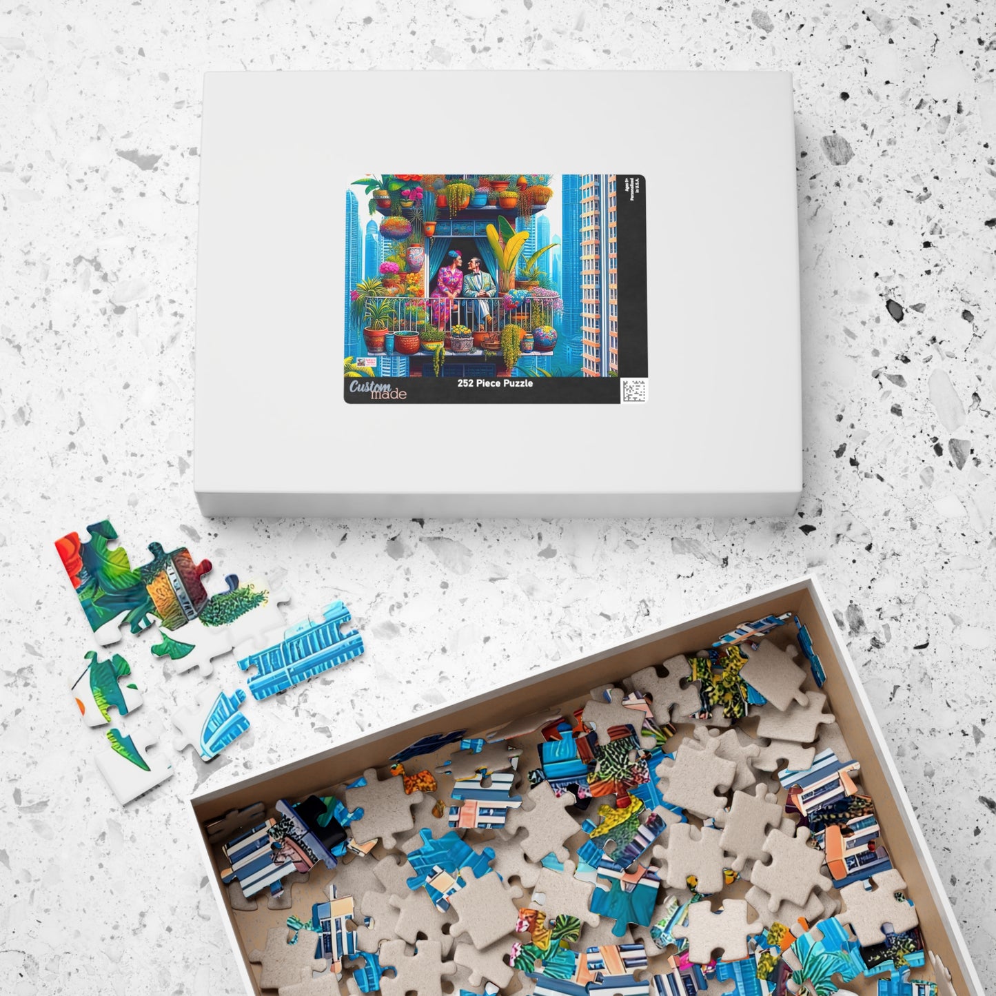High Rise Love Nest Jigsaw Puzzle (110, 252, 520, 1014-piece). Cute, quirky and whimsical gift idea. Family Game. Fun for all ages.