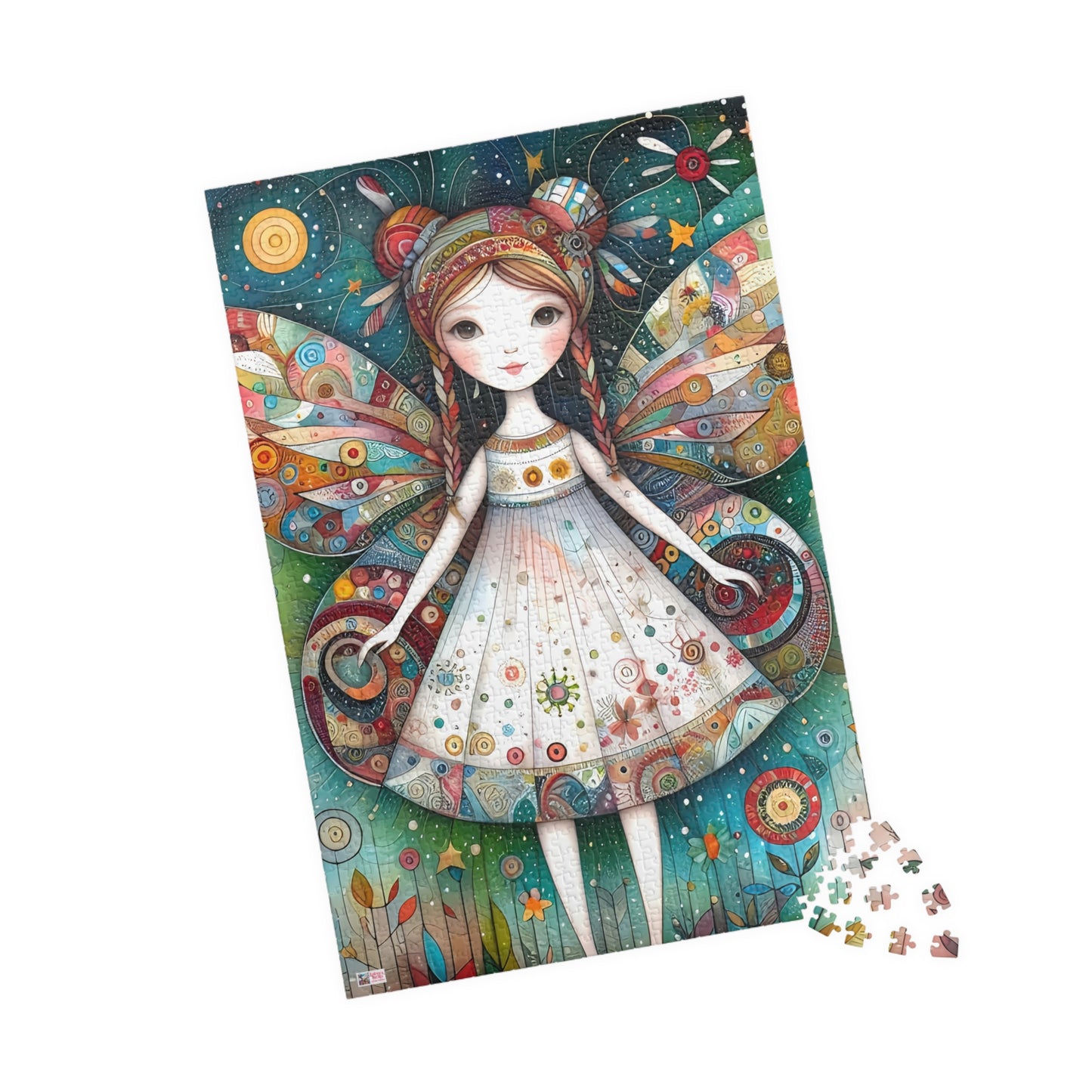 Boho Fairy Jigsaw Puzzle - 110, 252, 520, 1014-piece. Pretty, Whimsical Birthday Gift Idea. Tech-free and Fun Family Activity. Unique Charm