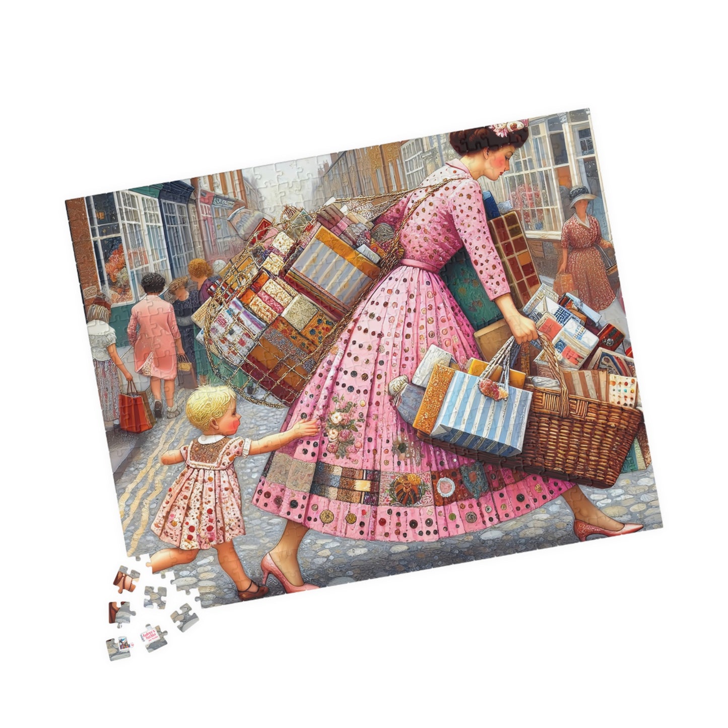 Shopping is my Cardio Jigsaw Puzzle (110, 252, 520, 1014-piece). Challenging Vintage Fun. Gift Idea, All Ages. Family Game Activity.