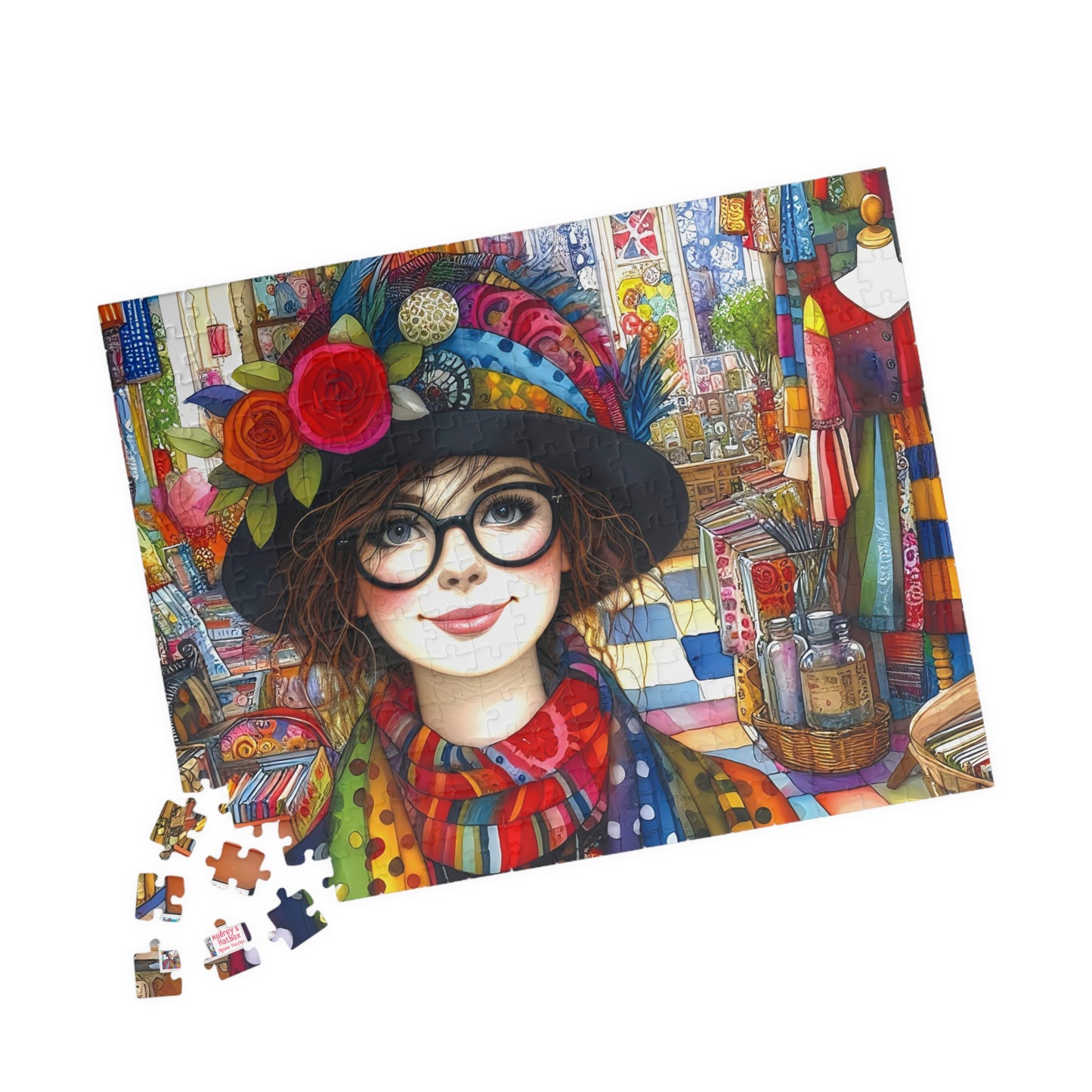Quirky Treasures Jigsaw Puzzle (110, 252, 520, 1014-piece). Cute, fun. playful and quirky. Great gift idea. Family Game Activity. All Ages.