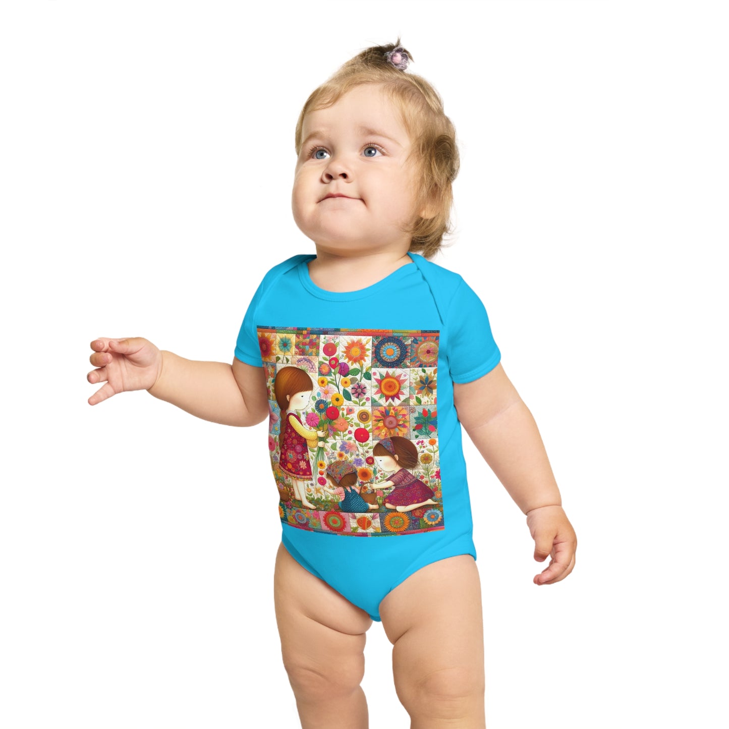 A Pretty Bunch - Short Sleeve Baby Bodysuit