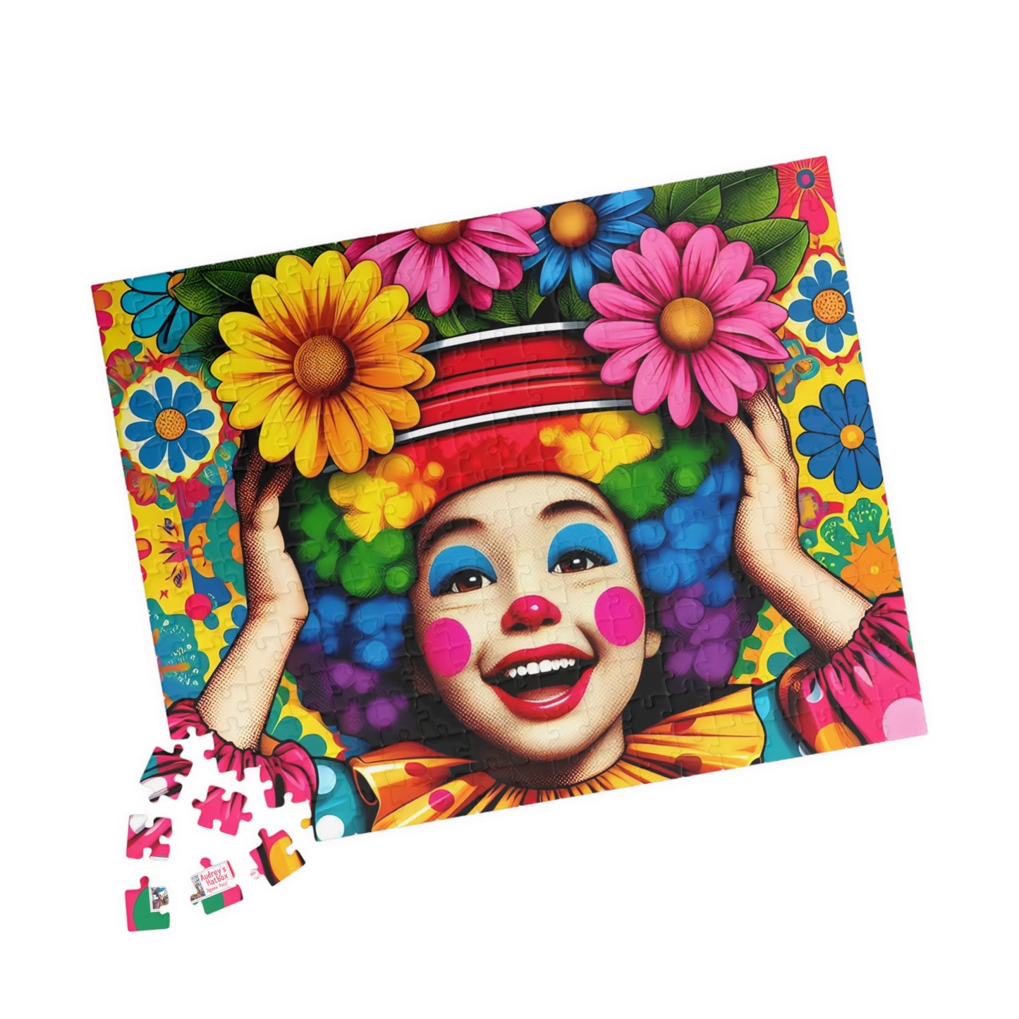 Little Miss Flowerpot Jigsaw Puzzle US: Colorful Child Clown, (110-1014-pieces)