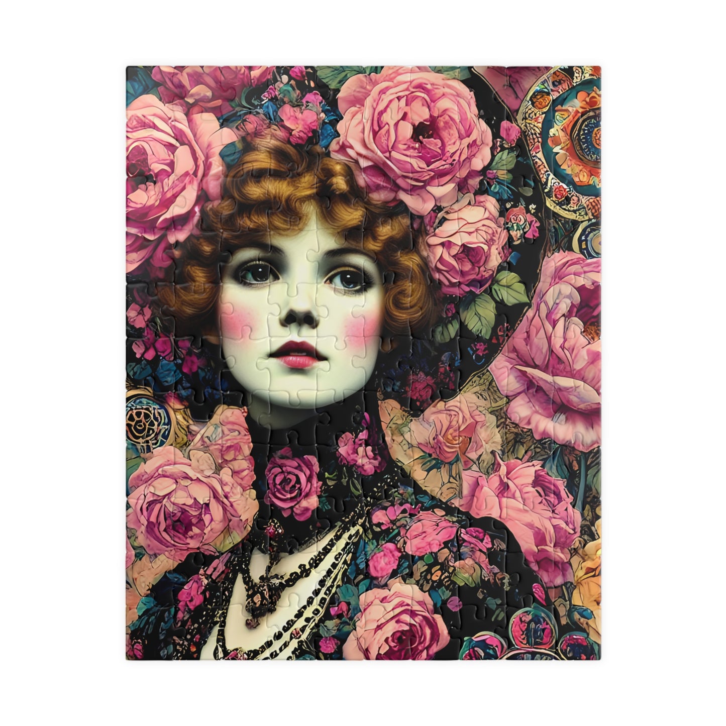 Vintage Flower Power Jigsaw Puzzle - 110, 252, 520, 1014-piece. Gift for Birthdays, Patients, and Nursing Homes. Tech-free Family Activity.