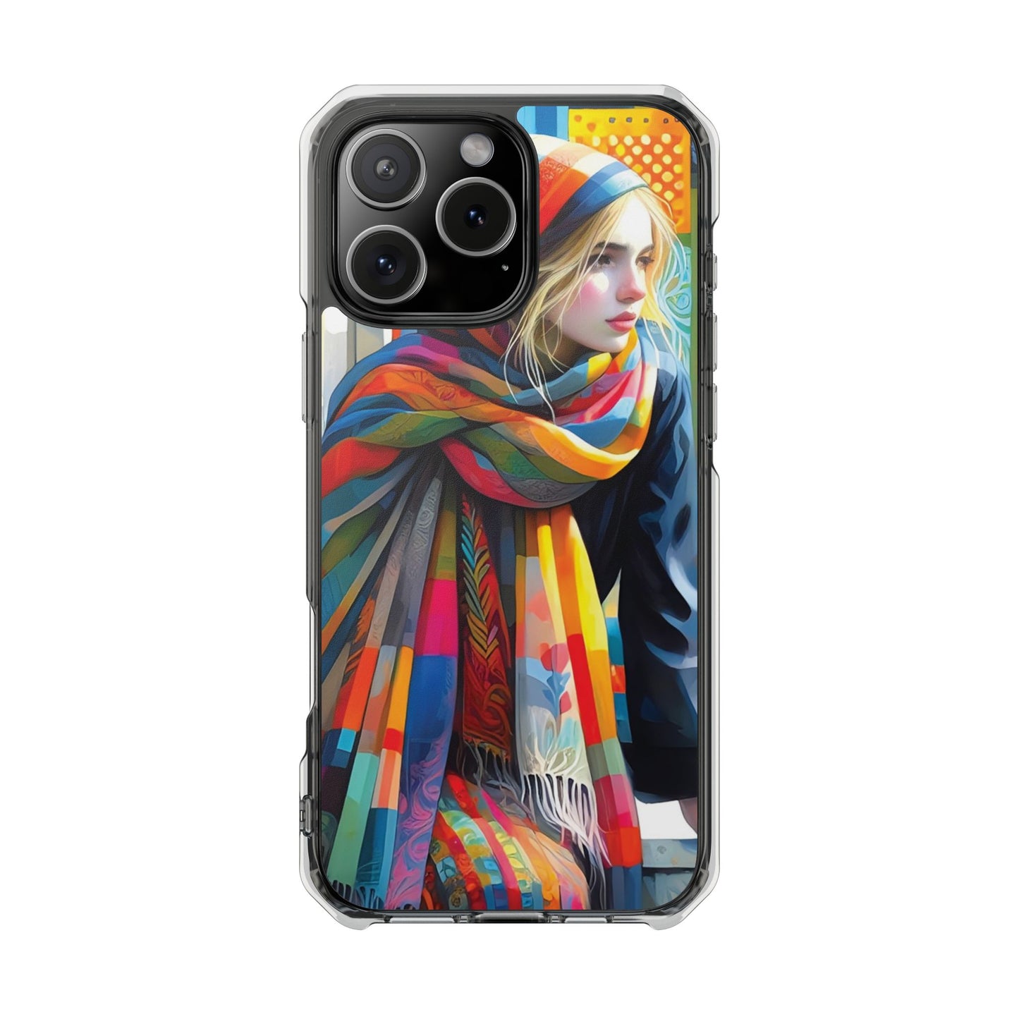 Rainbow Scarf - Magnetic Clear Impact Cases