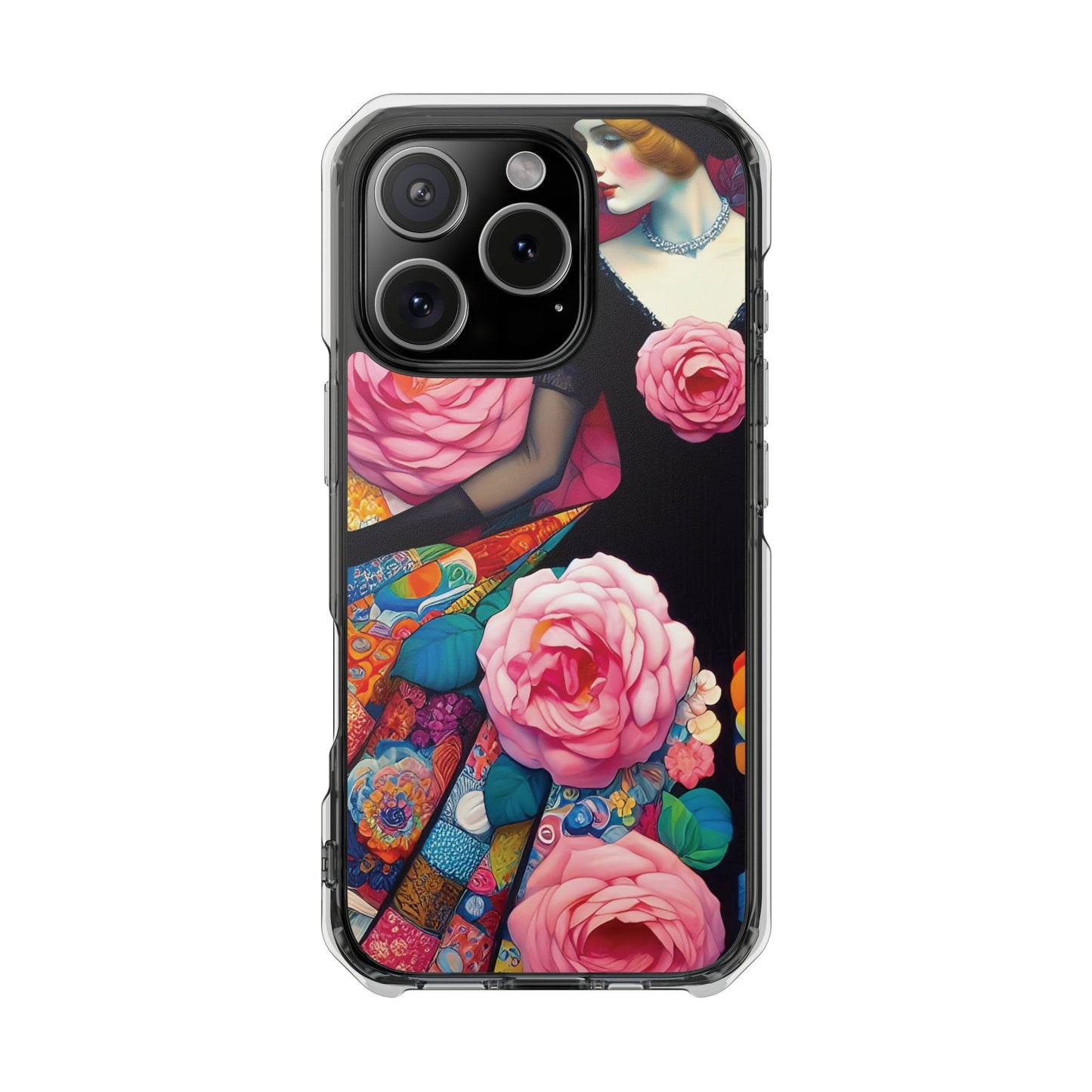 Lady of the Roses - Magnetic Clear Impact Cases