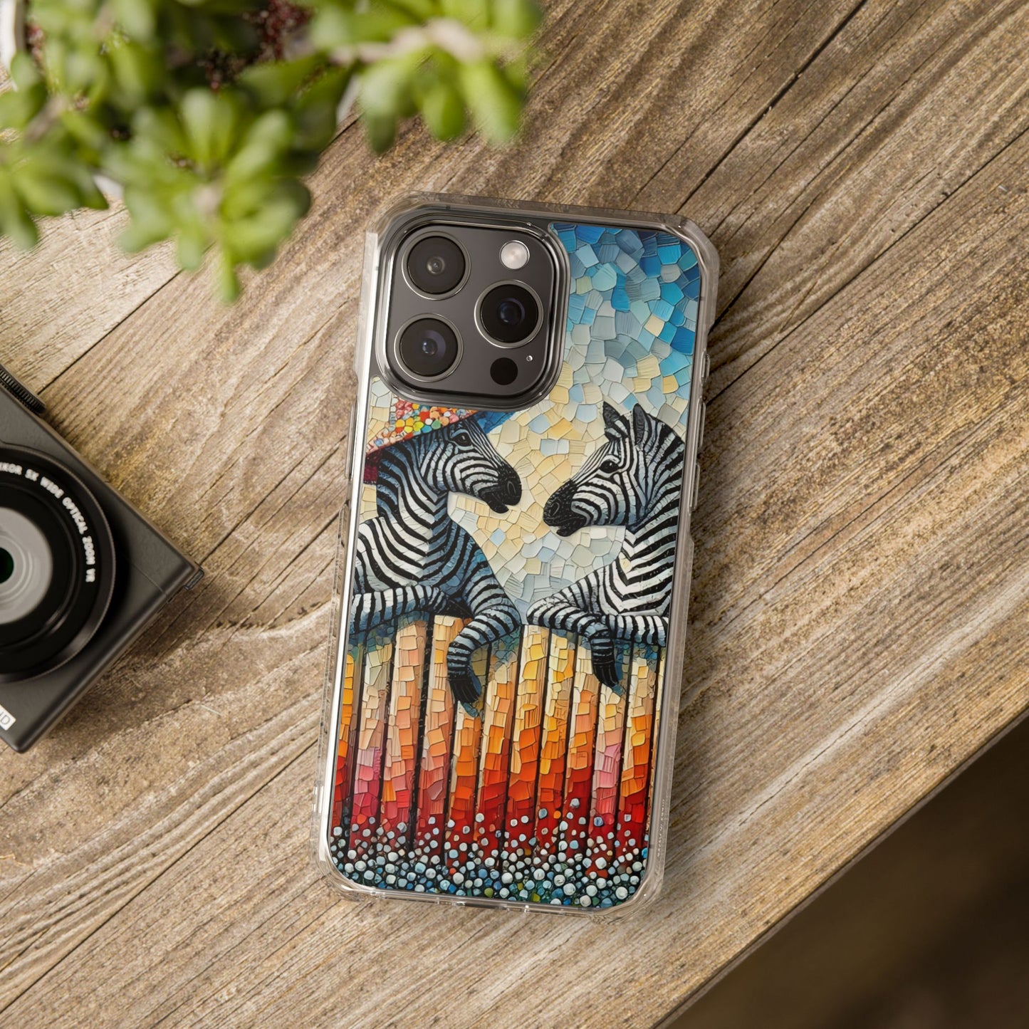 Zebras at the Back Fence - Magnetic Clear Impact Cases