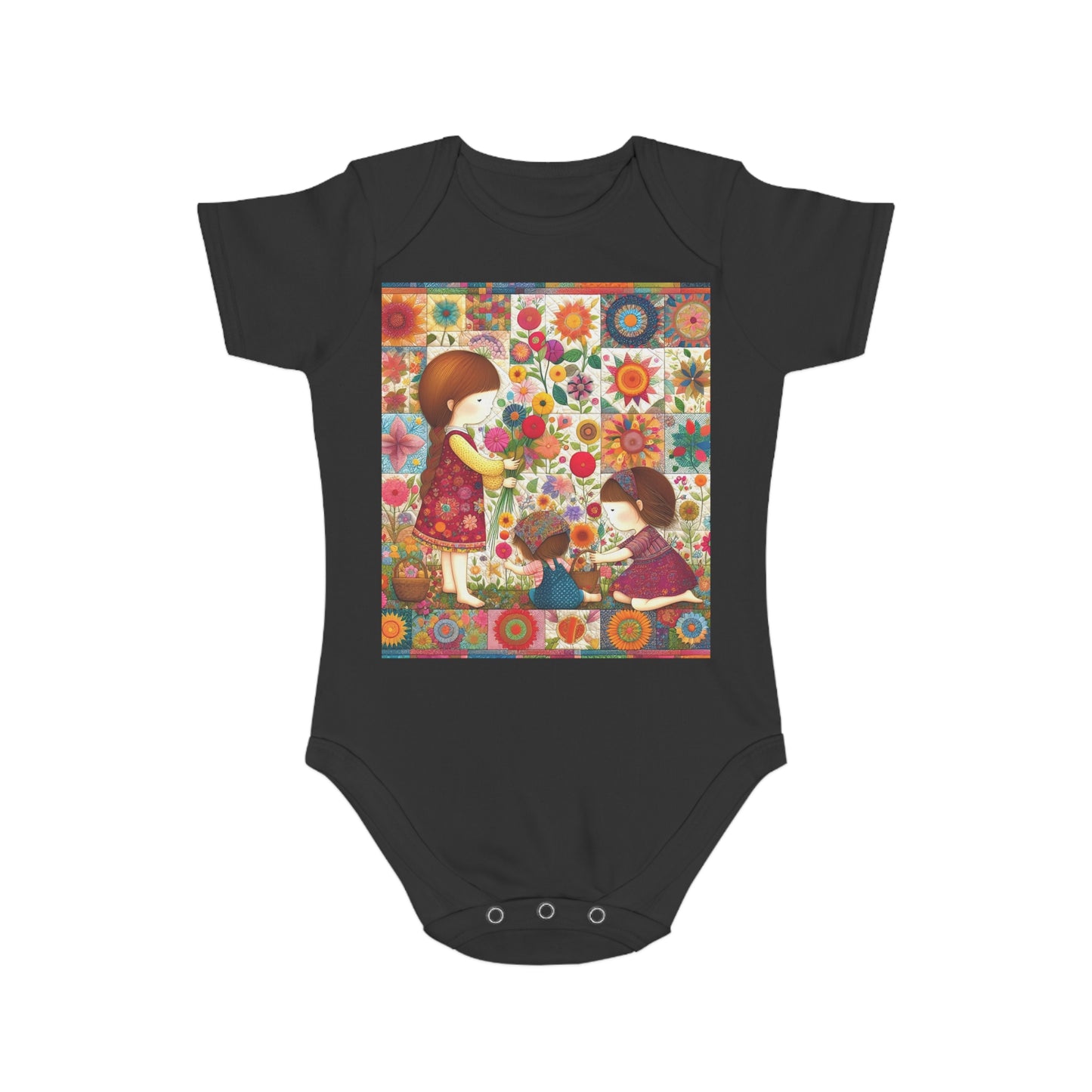 A Pretty Bunch - Short Sleeve Baby Bodysuit