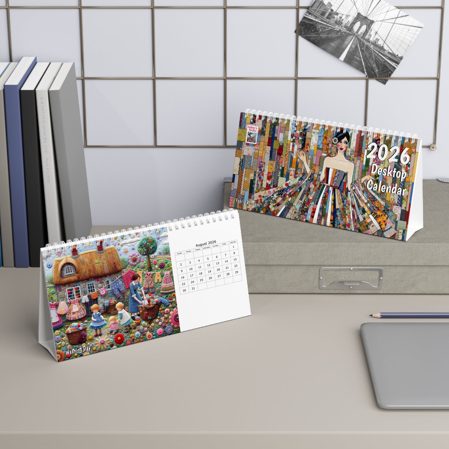 Audrey's Hatbox 2026 Desk Calendar Australia - Decorate your Work Space with a Different Enchanting Image for Every Month