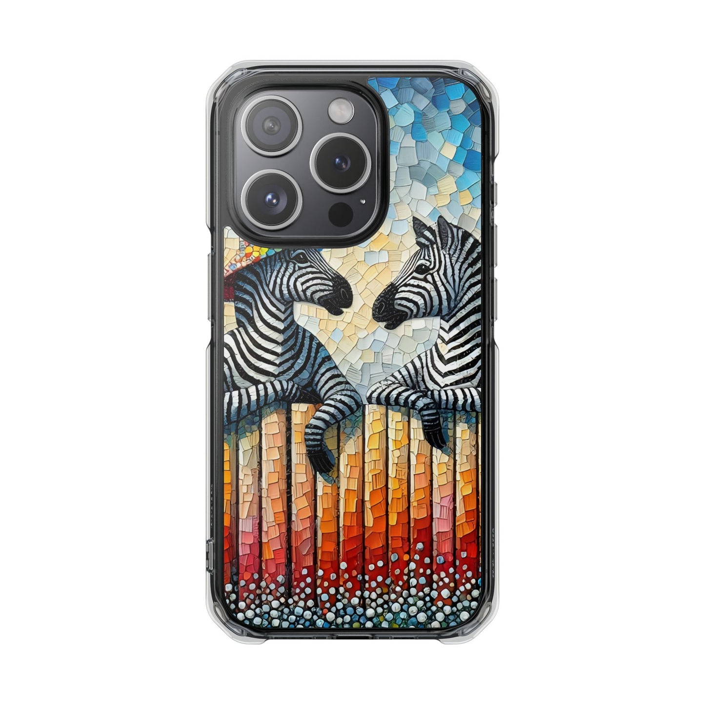 Zebras at the Back Fence - Magnetic Clear Impact Cases