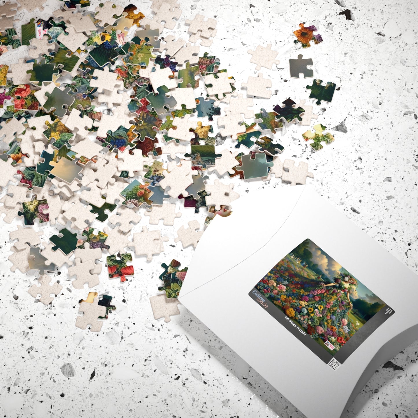 First Blush of Spring Jigsaw Puzzle US: Woman in a Gown Made of Flowers Heralds in the Season (110-1014-piece)