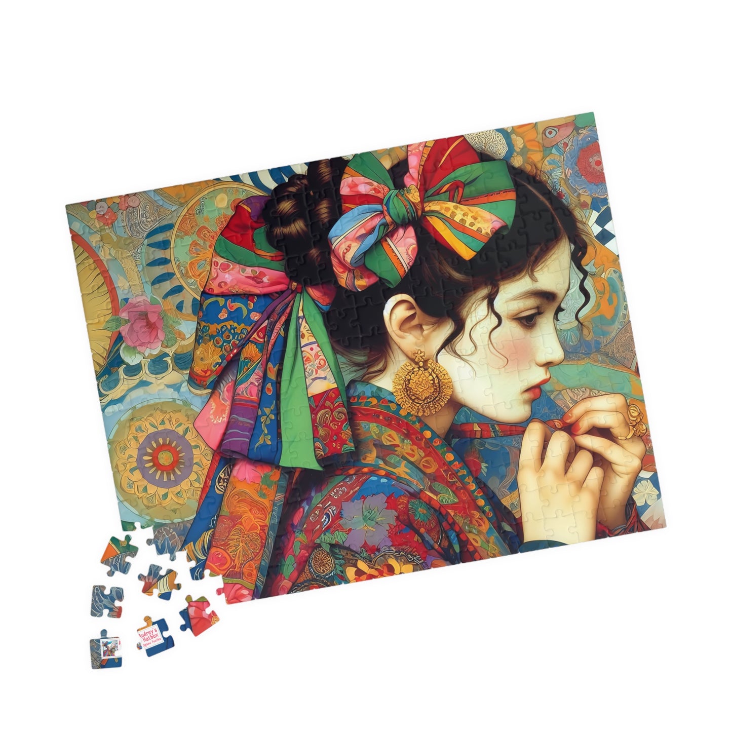 Ribbons and Bows Landscape Jigsaw Puzzle (110, 252, 520, 1014-piece). Pretty and Challenging Gift Idea, All Ages. Fun Family Game Activity.