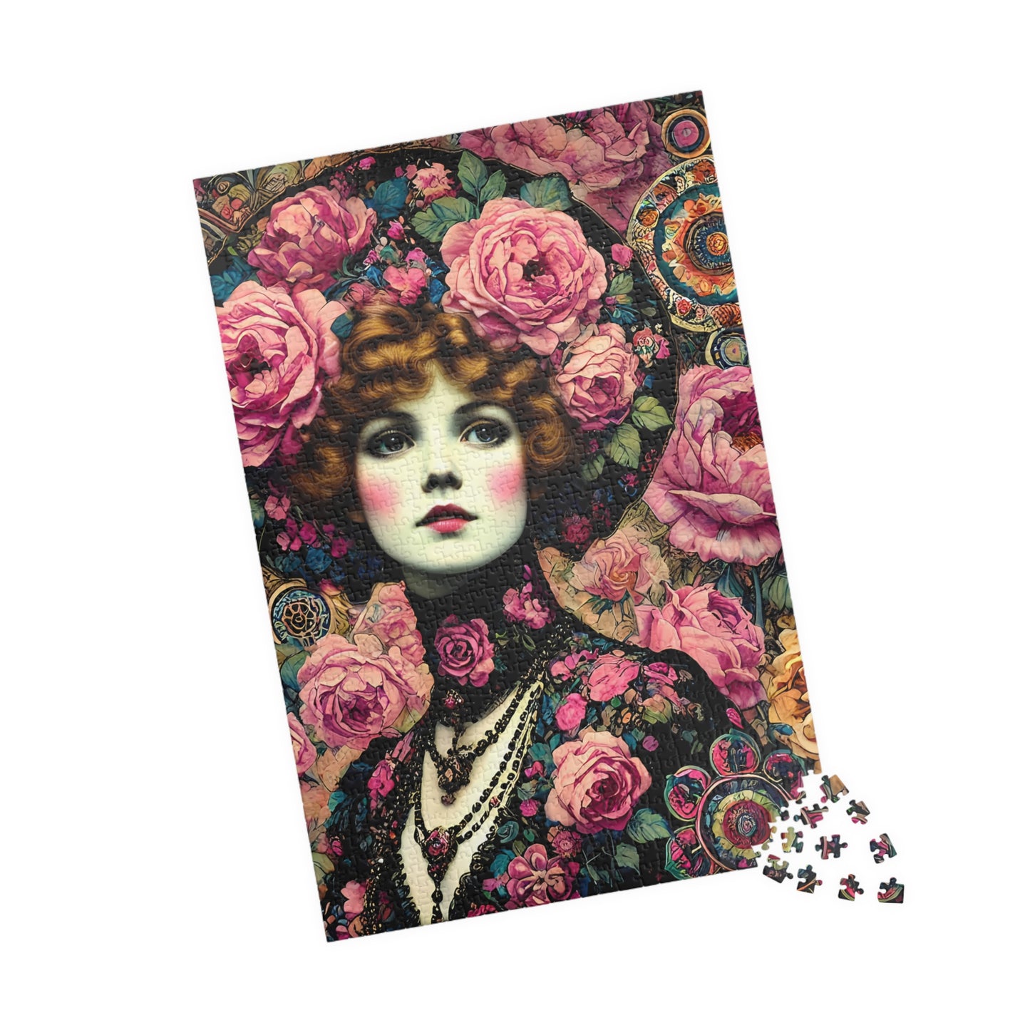 Vintage Flower Power Jigsaw Puzzle - 110, 252, 520, 1014-piece. Gift for Birthdays, Patients, and Nursing Homes. Tech-free Family Activity.