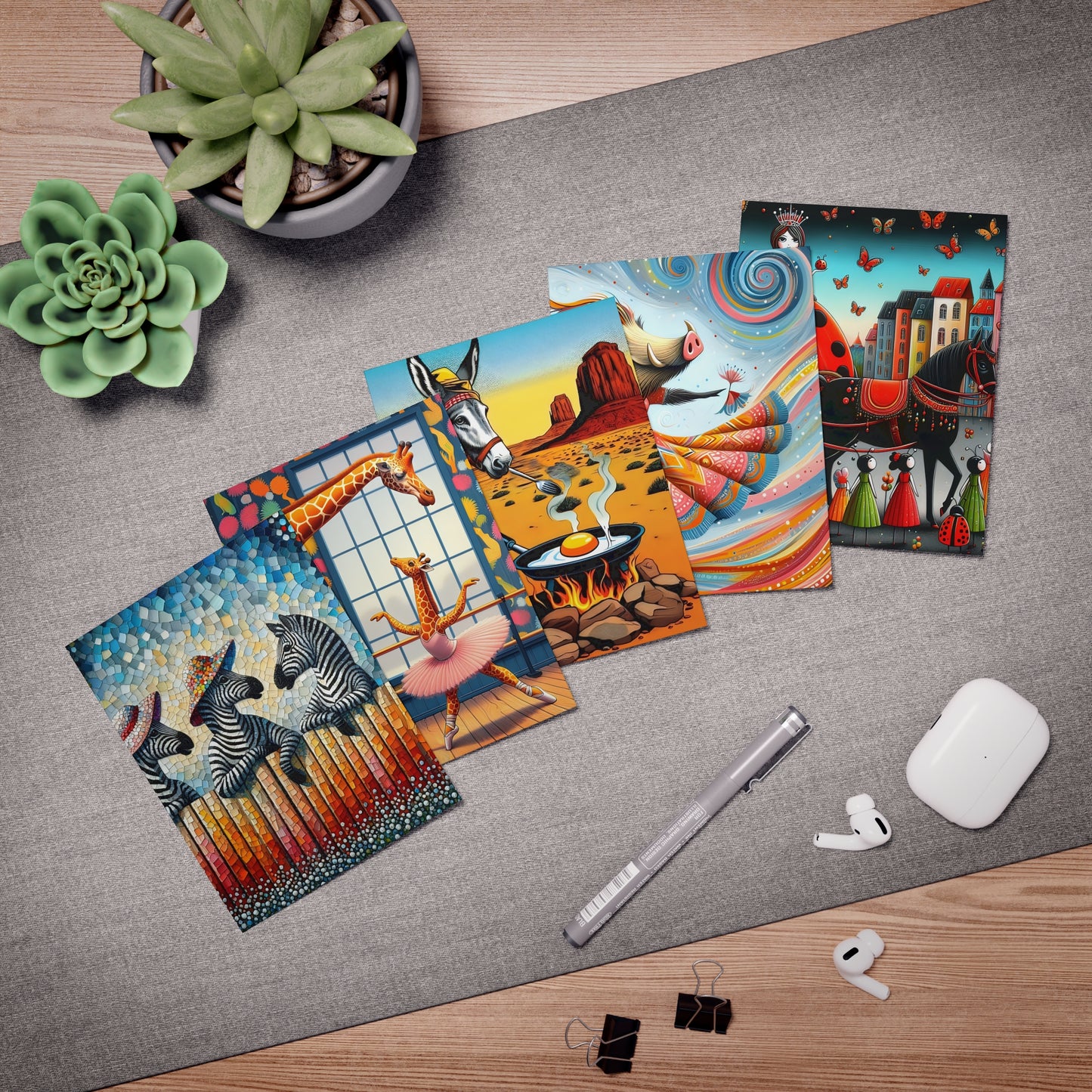 Quirky Creatures Greeting Card Collection (5-pack/5 designs)