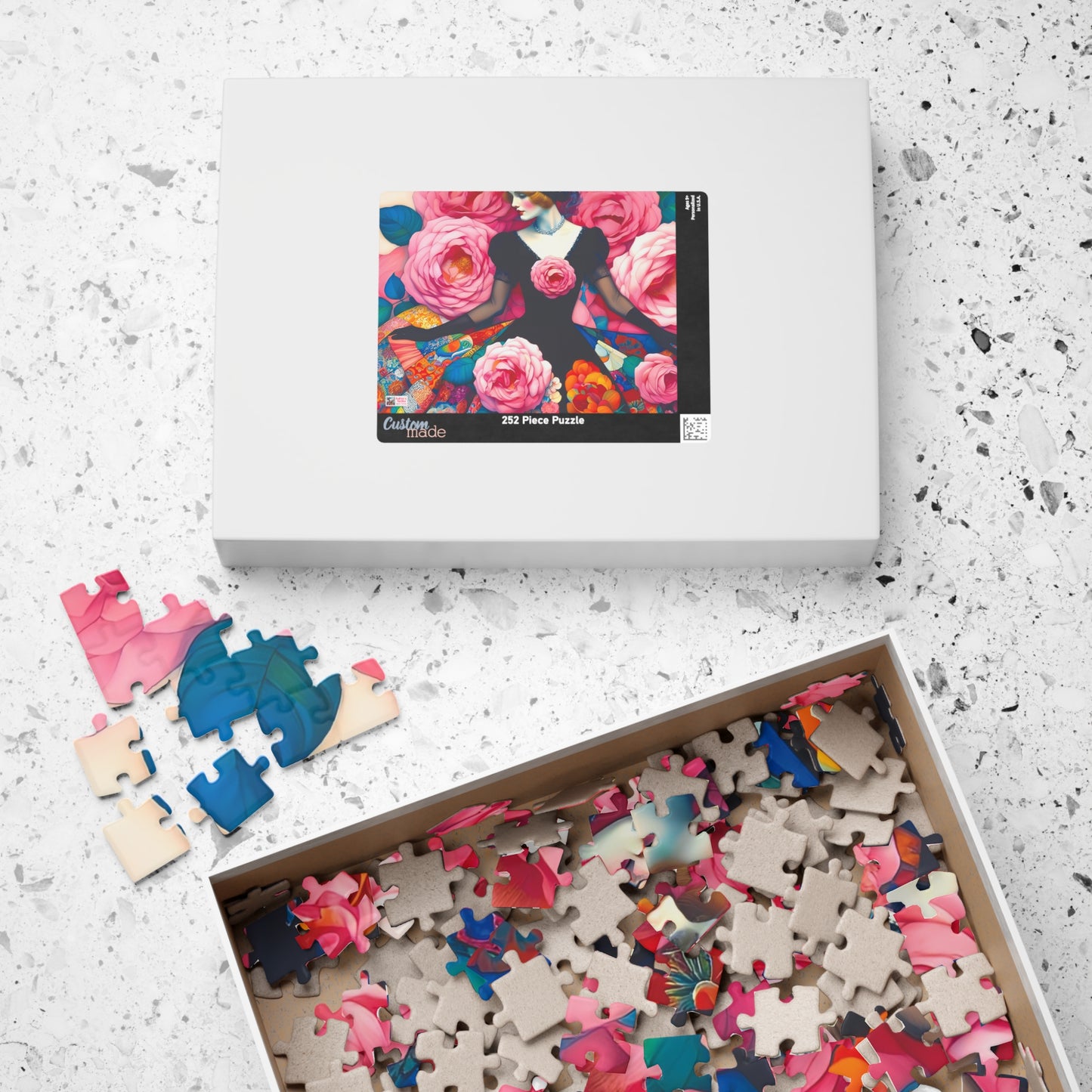 Lady of the Roses Jigsaw Puzzle (110, 252, 520, 1014-piece). Charming Vintage, Whimsical and Pretty Gift Idea for Birthdays, Patients