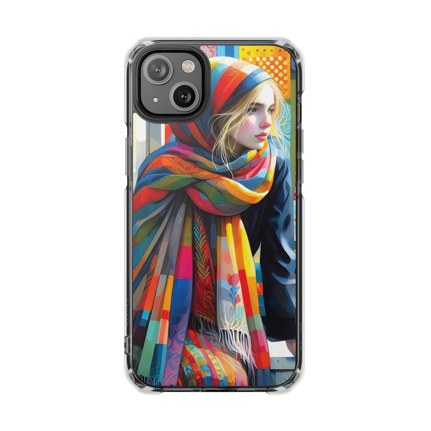 Rainbow Scarf - Magnetic Clear Impact Cases