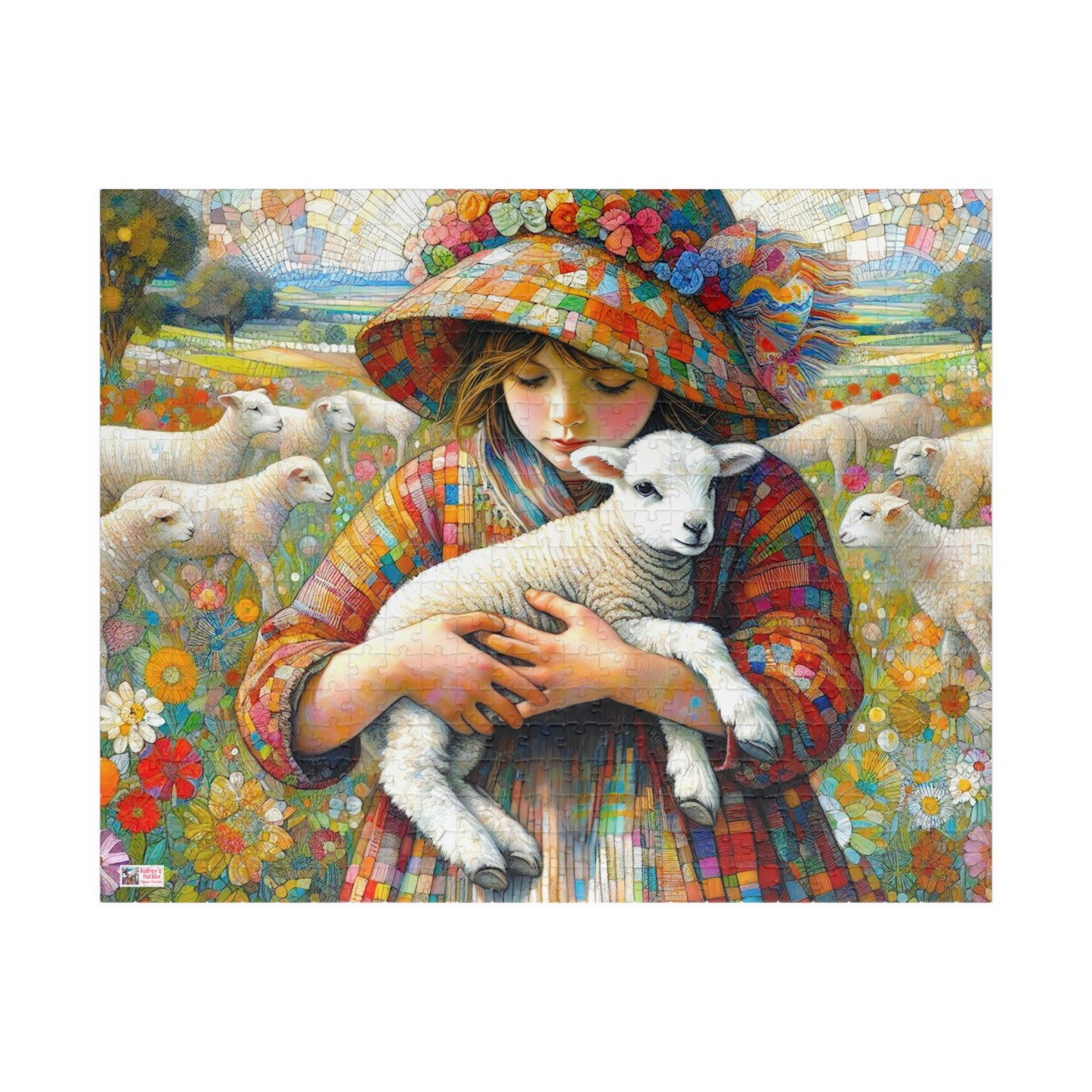 The Lost Lamb Jigsaw Puzzle (110, 252, 520, 1014-piece). Adorable, joyous and heartwarming. Great gift idea. Family Game Activity. All Ages.