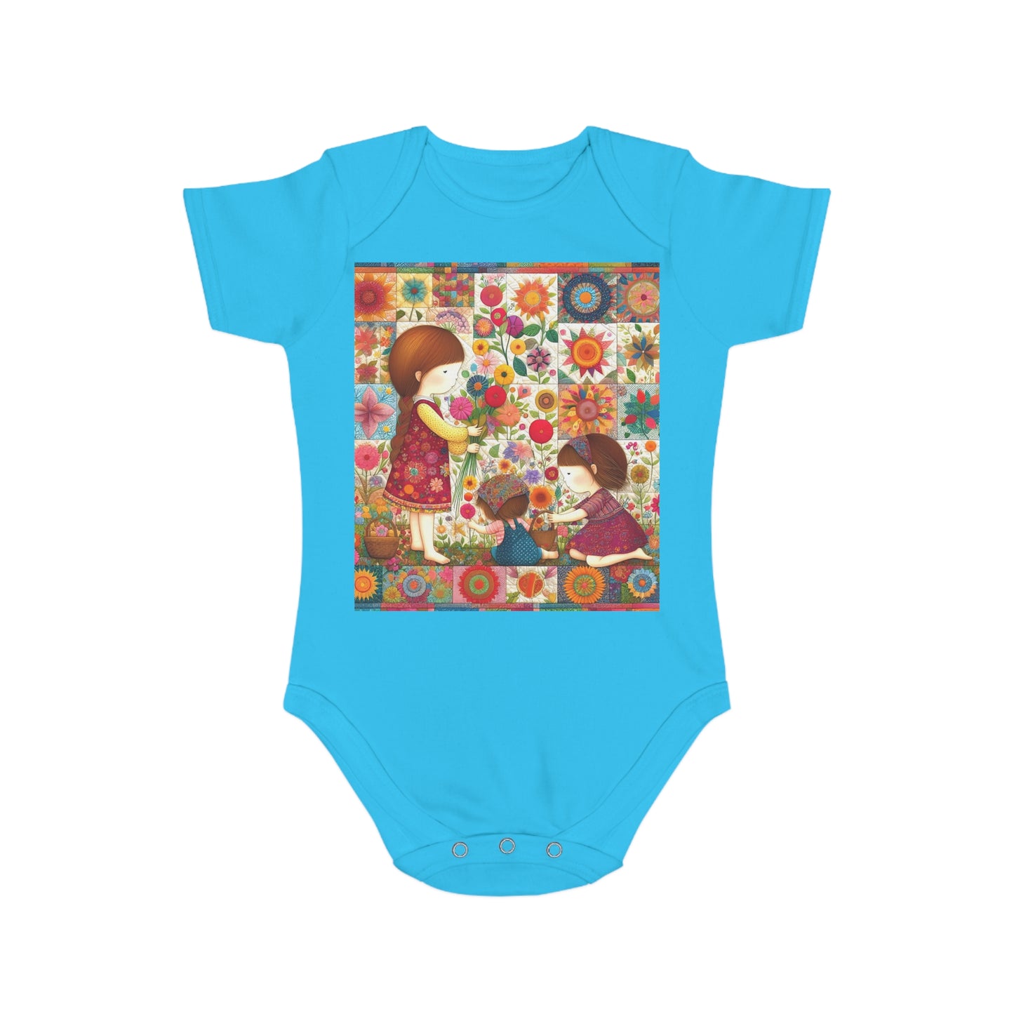 A Pretty Bunch - Short Sleeve Baby Bodysuit