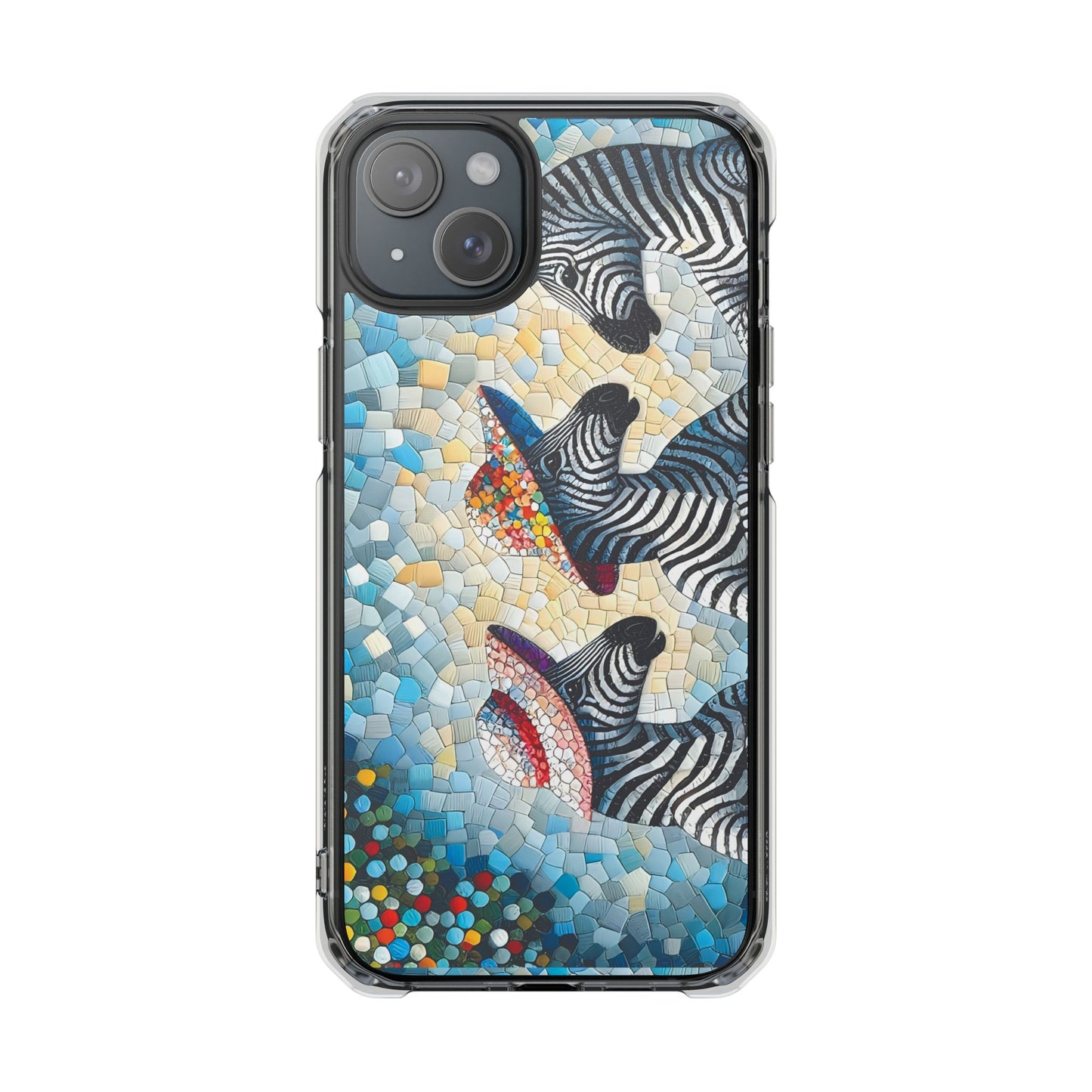 Zebras at the Back Fence Magnetic Clear Impact Cases