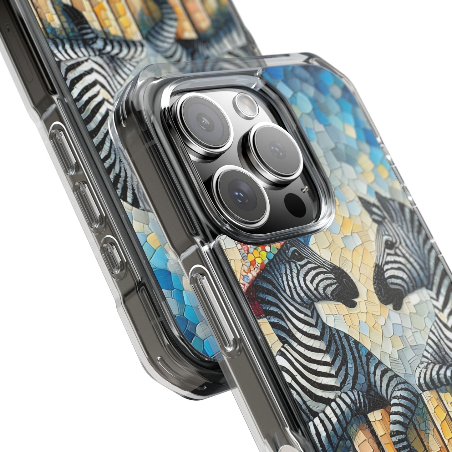 Zebras at the Back Fence - Magnetic Clear Impact Cases