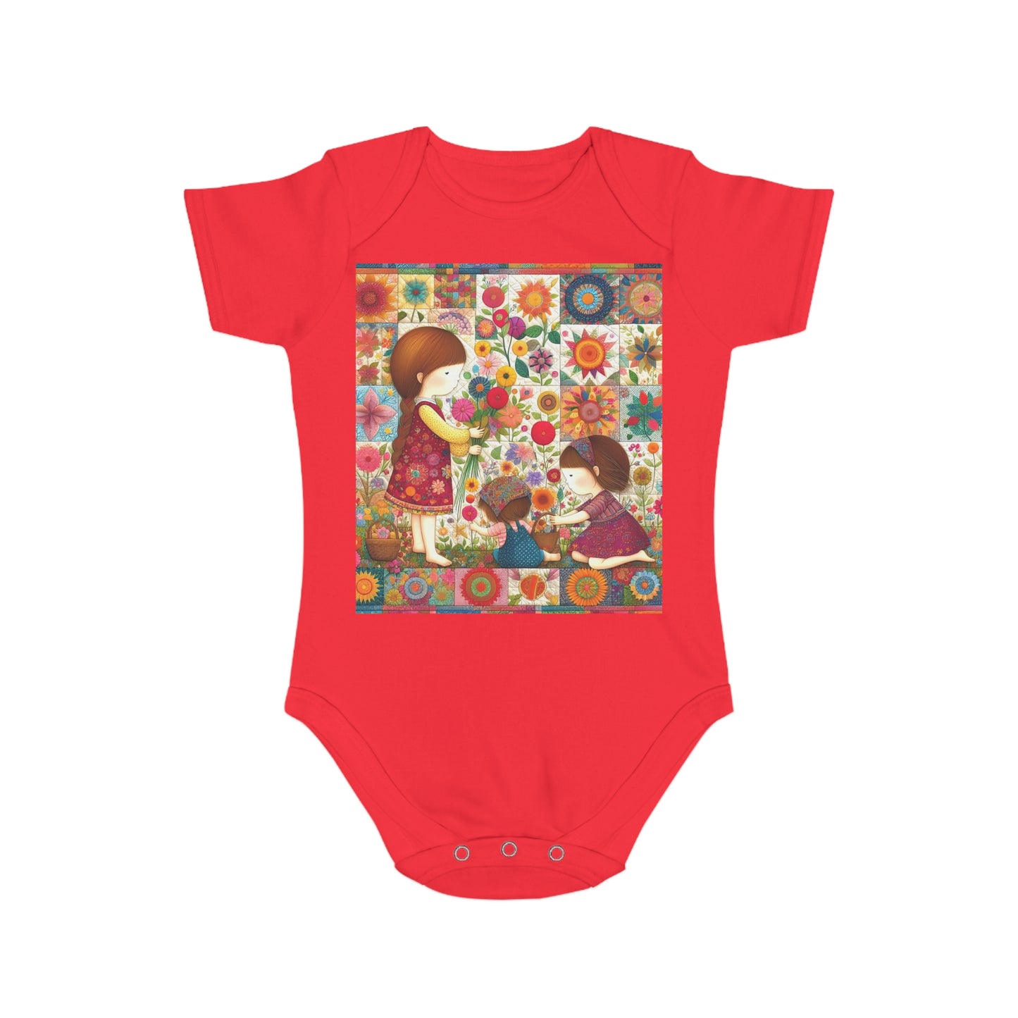 A Pretty Bunch - Short Sleeve Baby Bodysuit