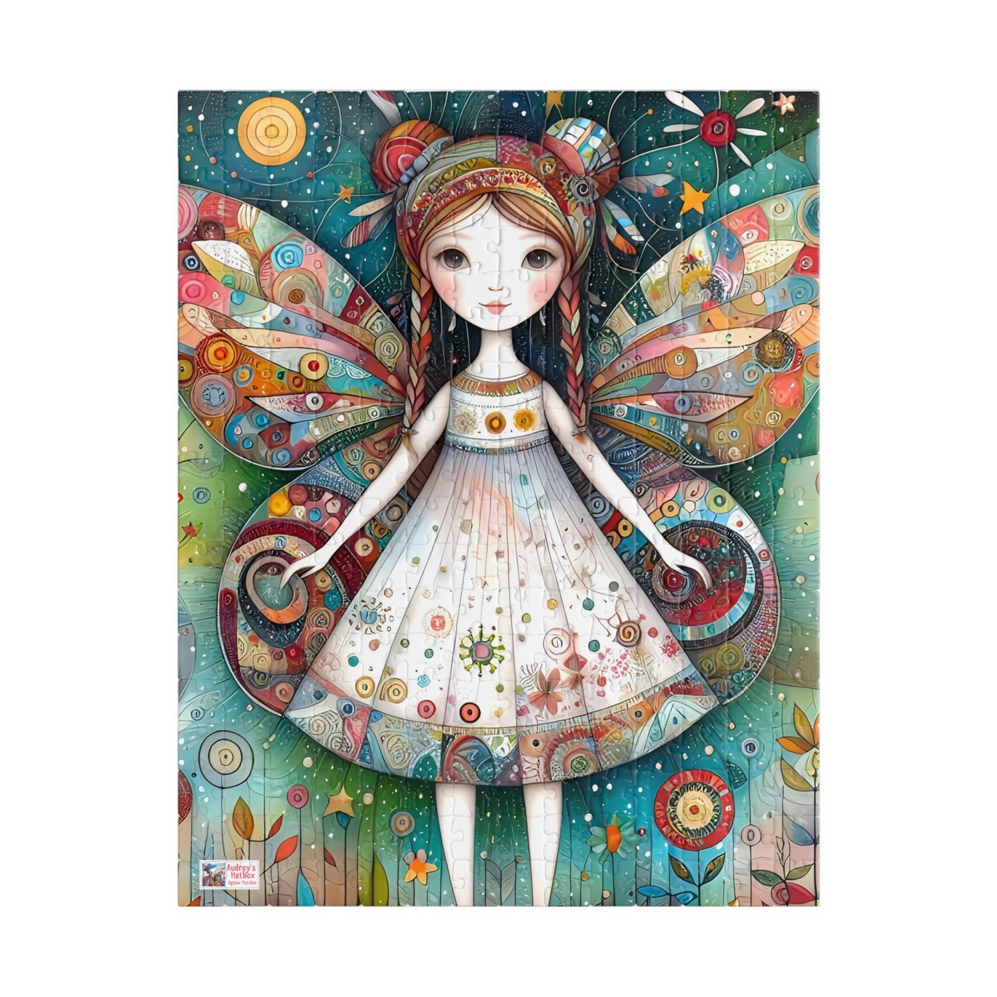 Boho Fairy Jigsaw Puzzle - 110, 252, 520, 1014-piece. Pretty, Whimsical Birthday Gift Idea. Tech-free and Fun Family Activity. Unique Charm