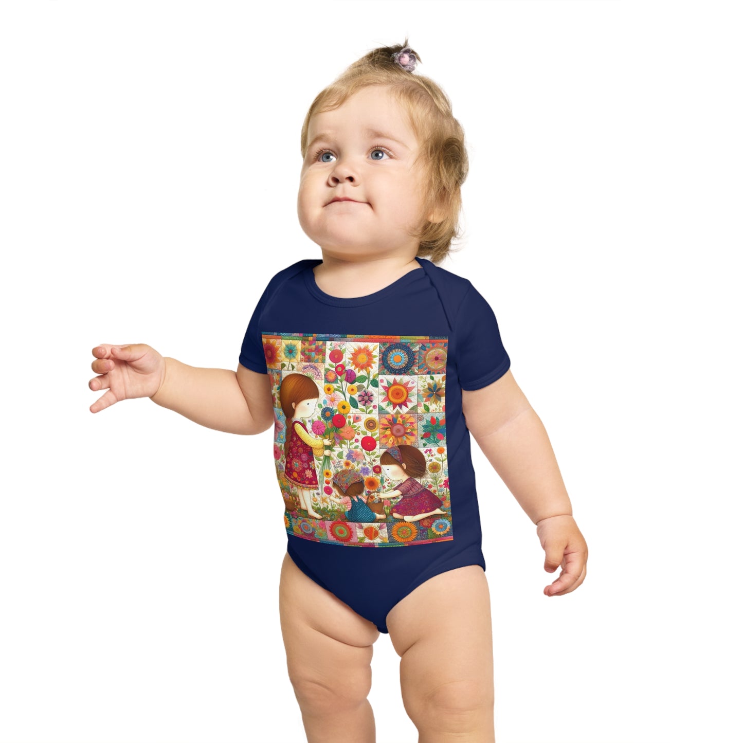 A Pretty Bunch - Short Sleeve Baby Bodysuit
