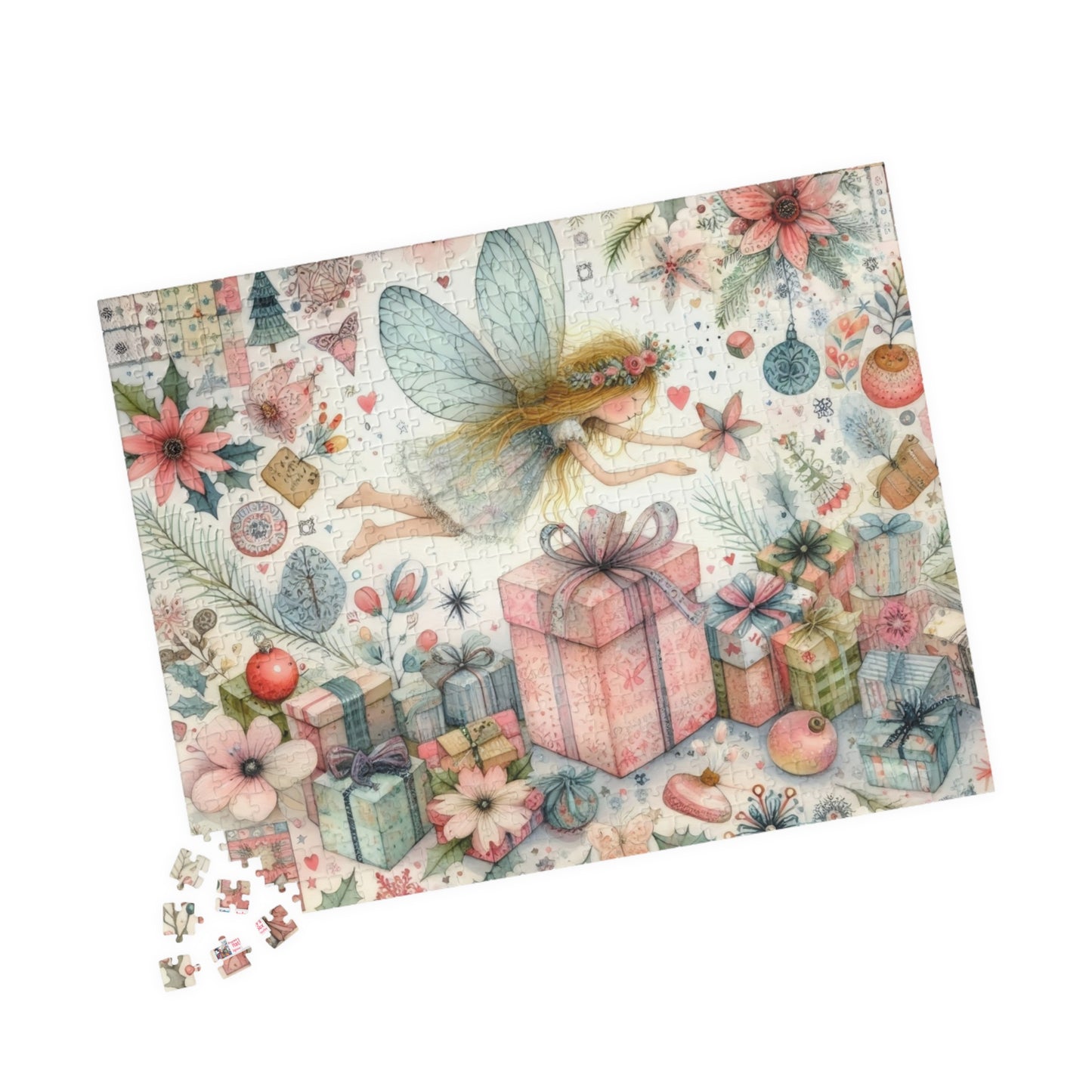 Fairy Dust Christmas Jigsaw Puzzle US: Pretty Whimsical Festive Theme, (110-1014-piece)
