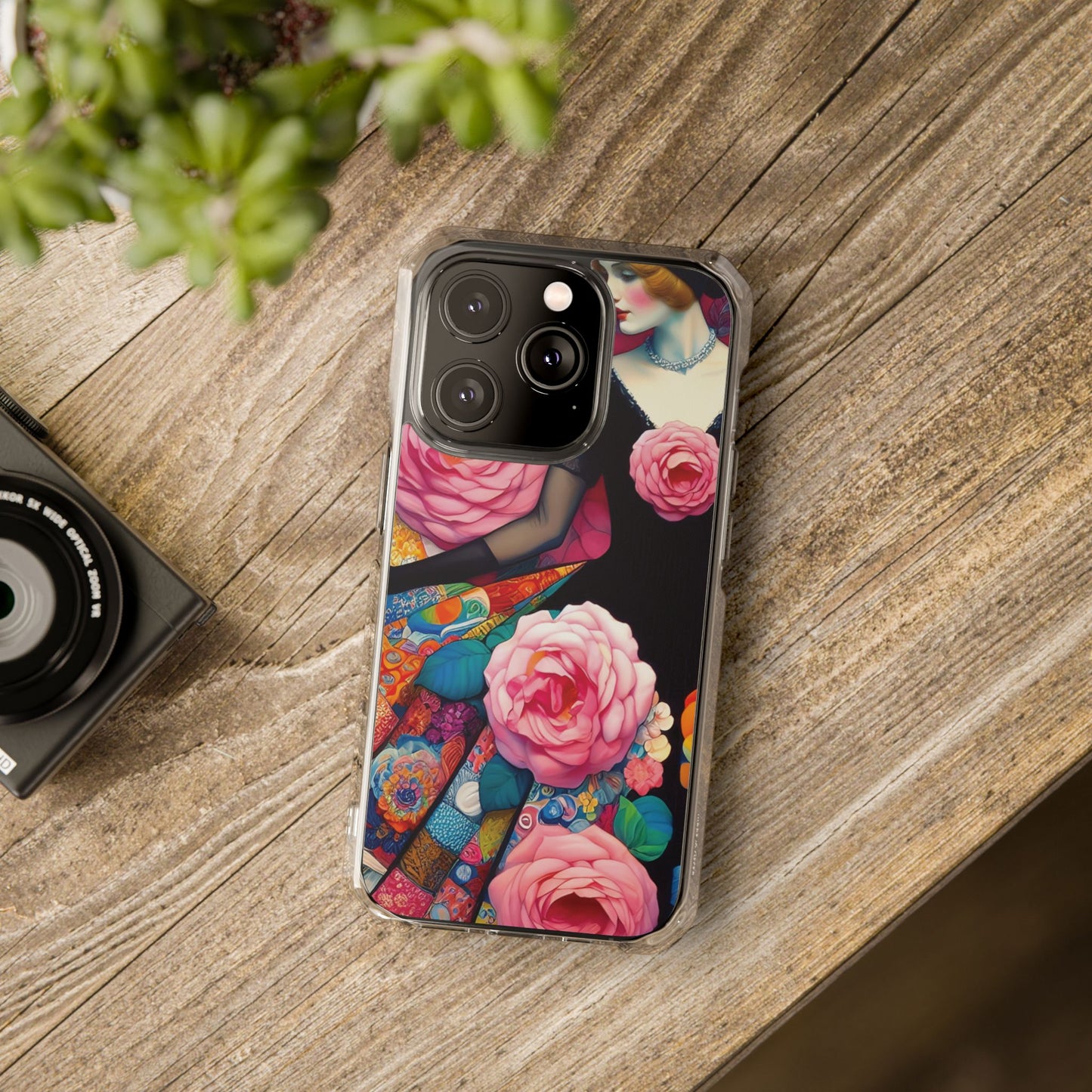Lady of the Roses - Magnetic Clear Impact Cases