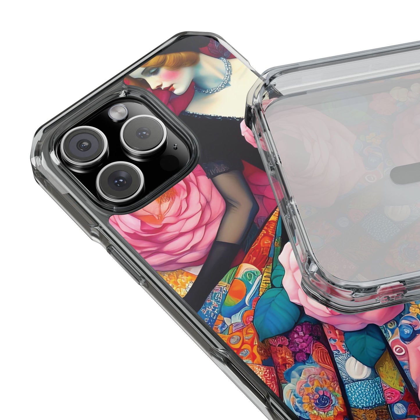 Lady of the Roses - Magnetic Clear Impact Cases