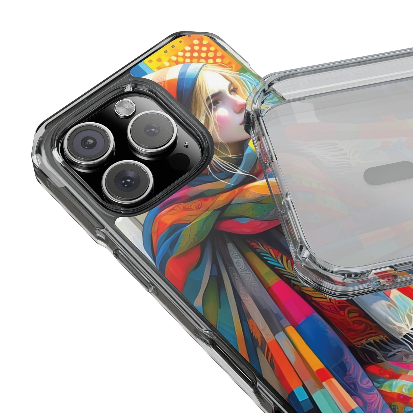 Rainbow Scarf - Magnetic Clear Impact Cases