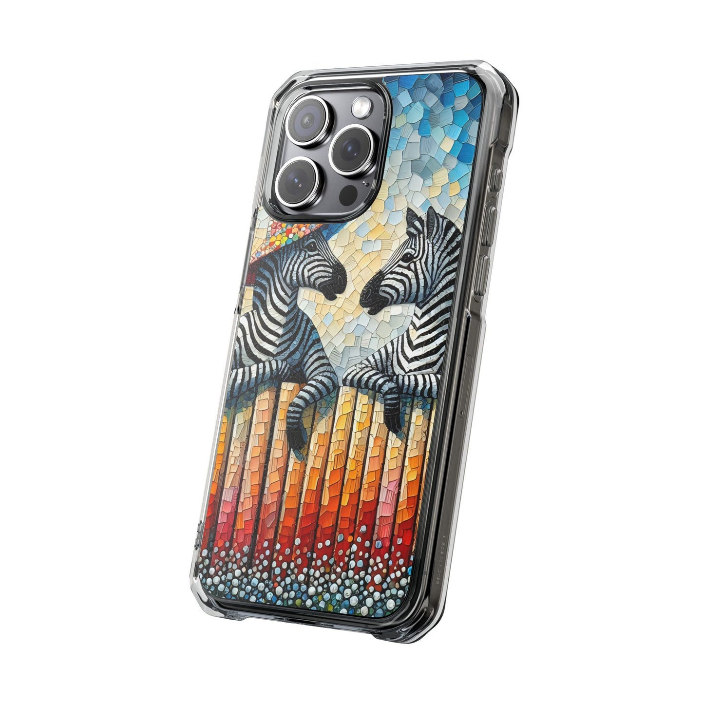 Zebras at the Back Fence - Magnetic Clear Impact Cases
