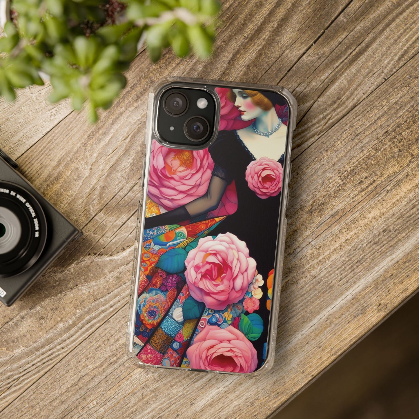 Lady of the Roses - Magnetic Clear Impact Cases