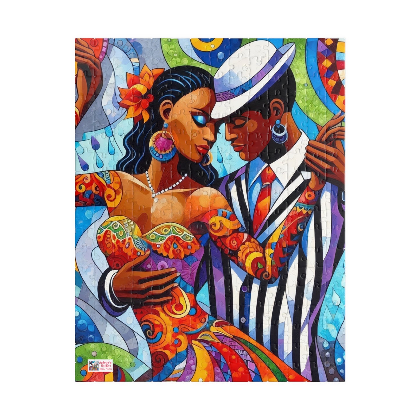 Sultry Tango Jigsaw Puzzle US: Intense Passionate Black Jazz Era Dancers (110-1014-piece)