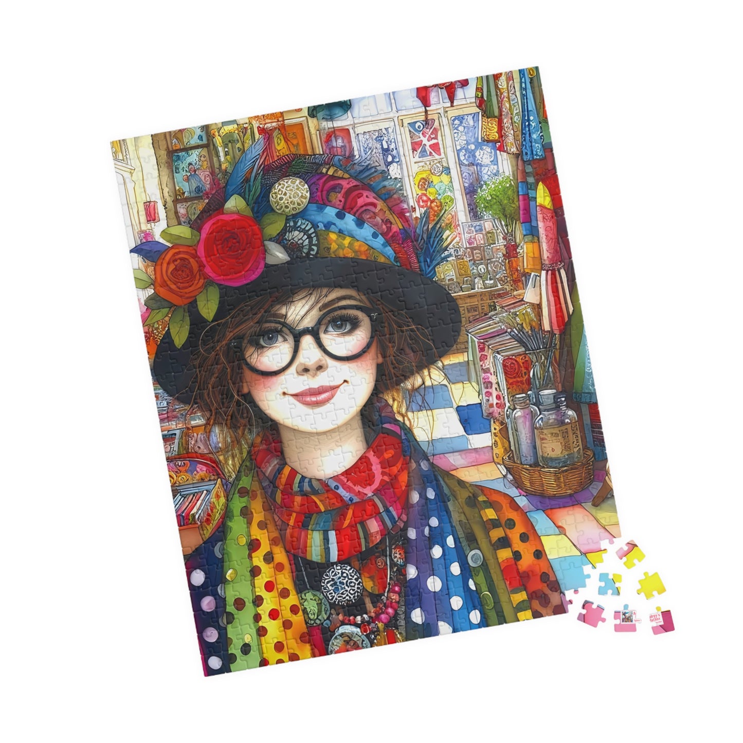 Quirky Treasures Jigsaw Puzzle (110, 252, 520, 1014-piece). Cute, fun. playful and quirky. Great gift idea. Family Game Activity. All Ages.