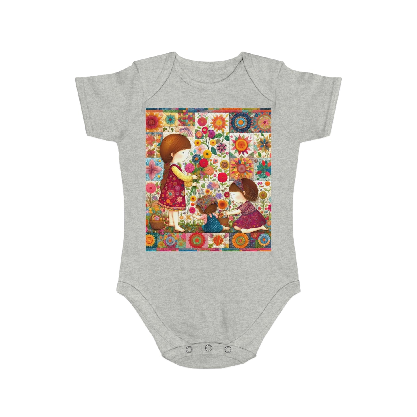 A Pretty Bunch - Short Sleeve Baby Bodysuit