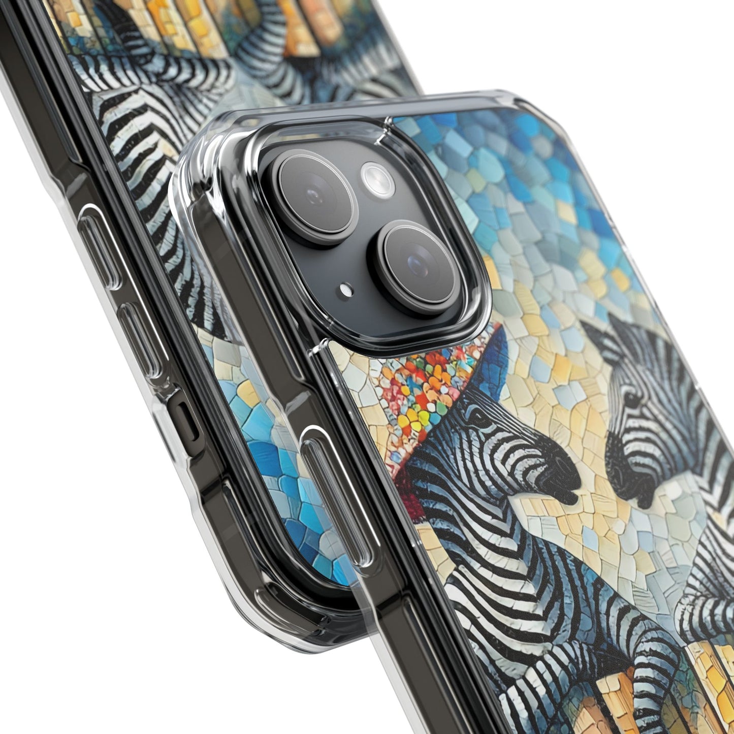 Zebras at the Back Fence - Magnetic Clear Impact Cases