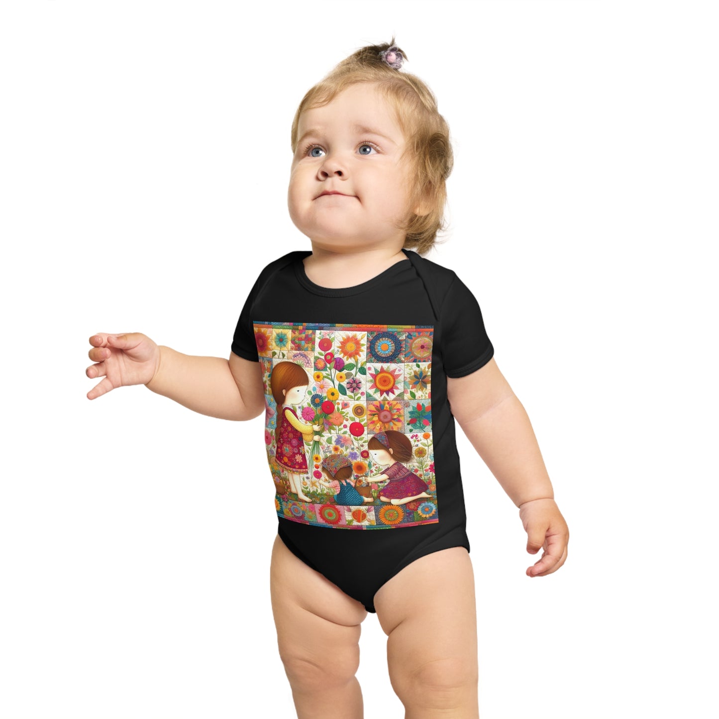 A Pretty Bunch - Short Sleeve Baby Bodysuit