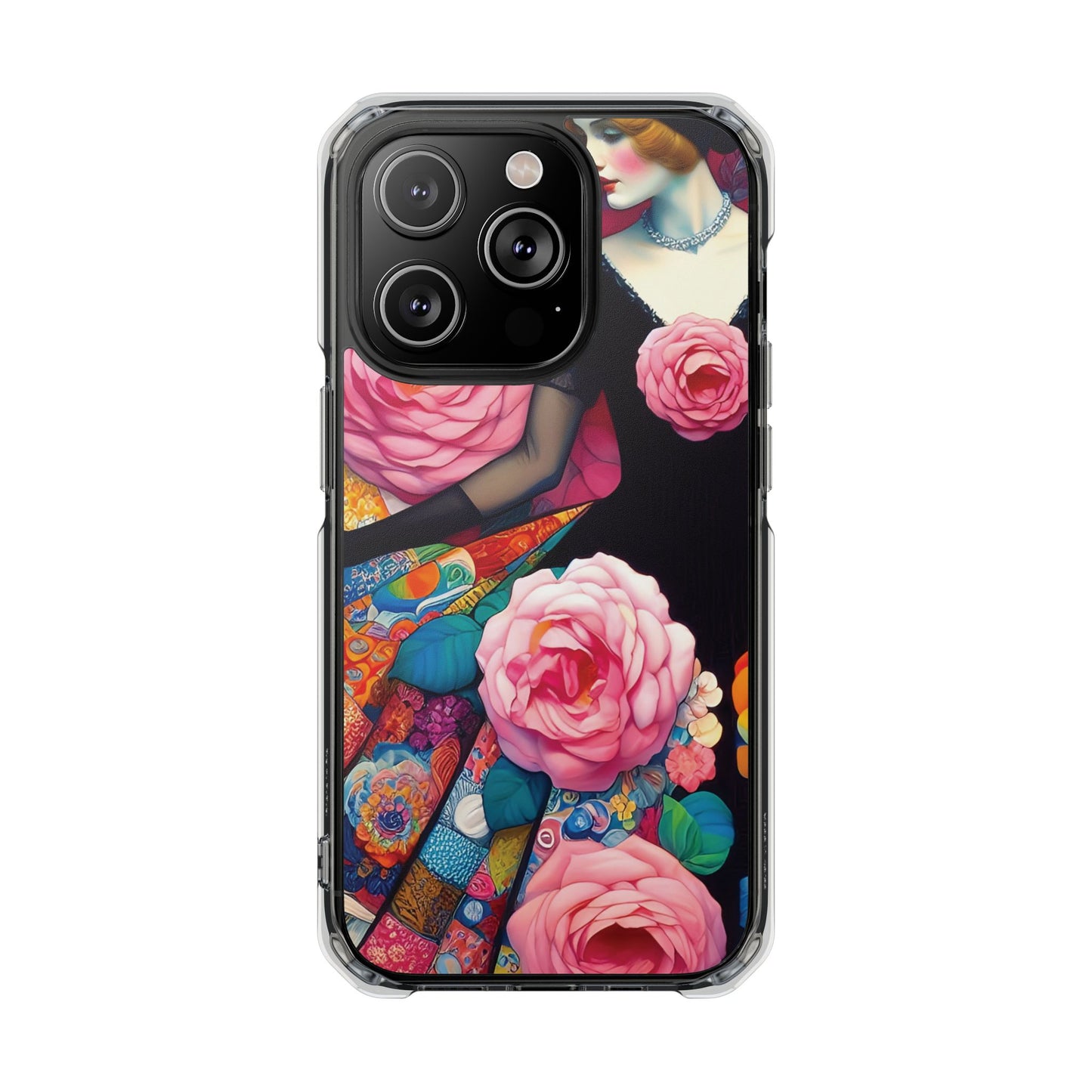 Lady of the Roses - Magnetic Clear Impact Cases