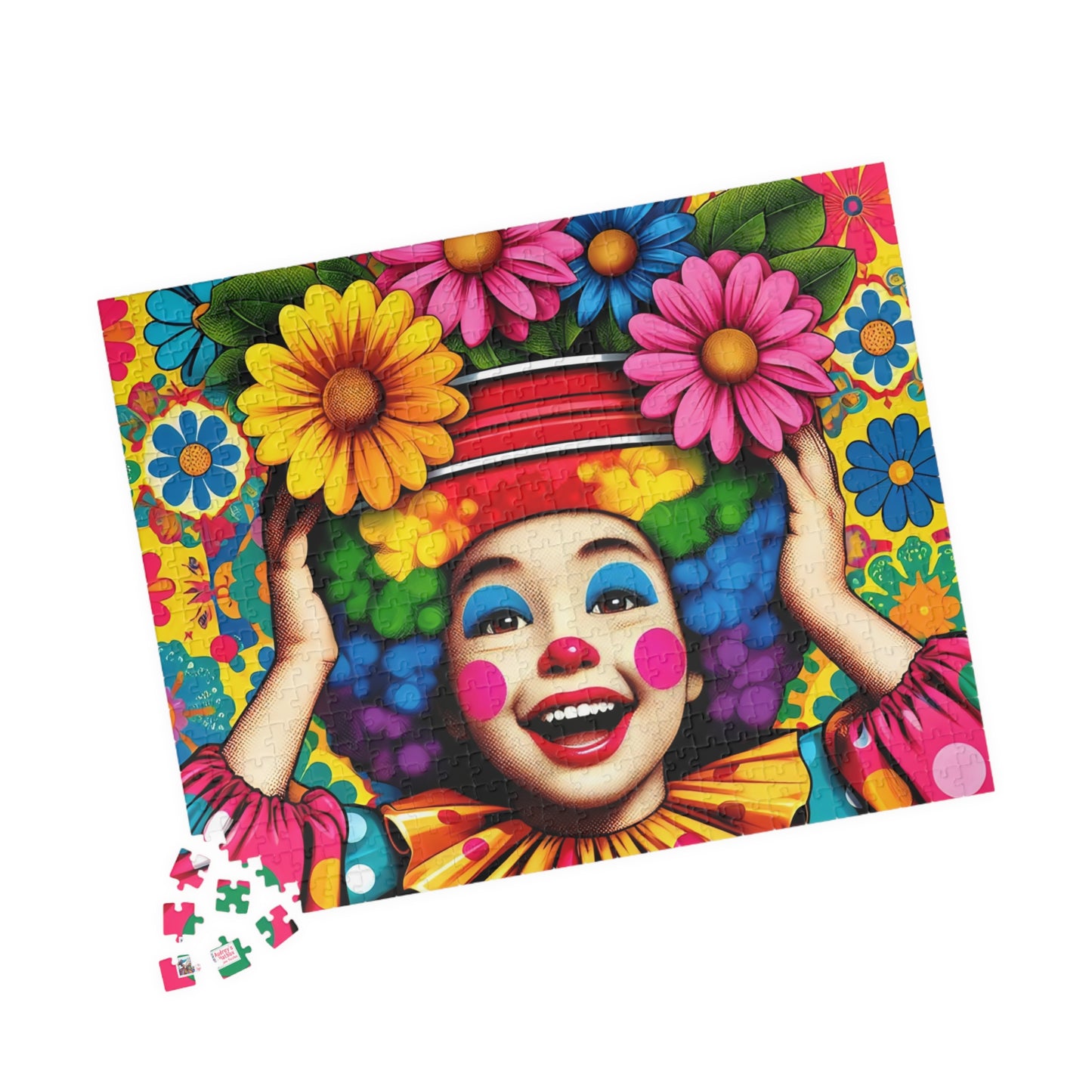 Little Miss Flowerpot Jigsaw Puzzle US: Colorful Child Clown, (110-1014-pieces)