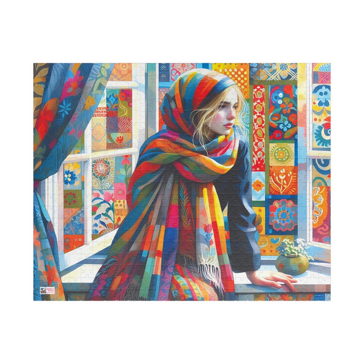 At The Windowsill Jigsaw Puzzle (110, 252, 520, 1014-piece). Unique, Whimsical, Challenging Family Fun. Pretty Birthday Gift Idea