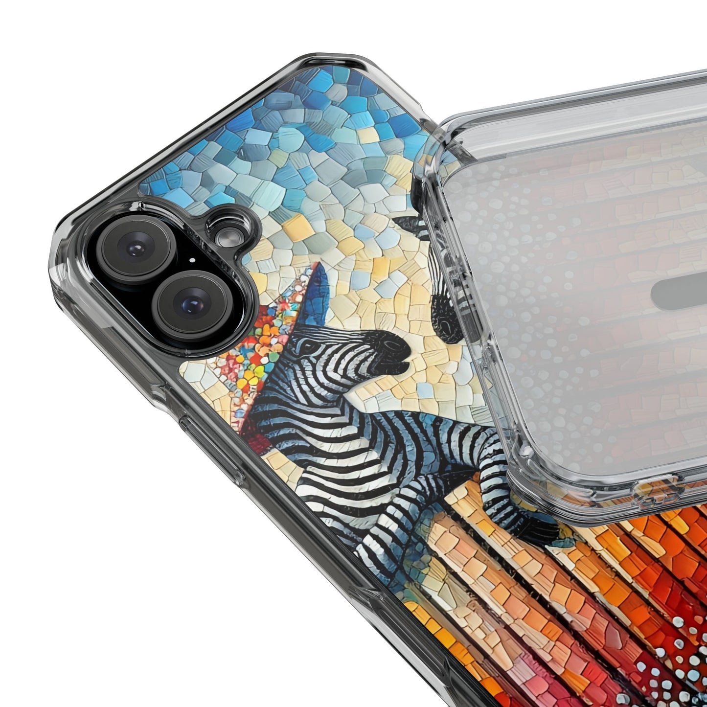 Zebras at the Back Fence - Magnetic Clear Impact Cases