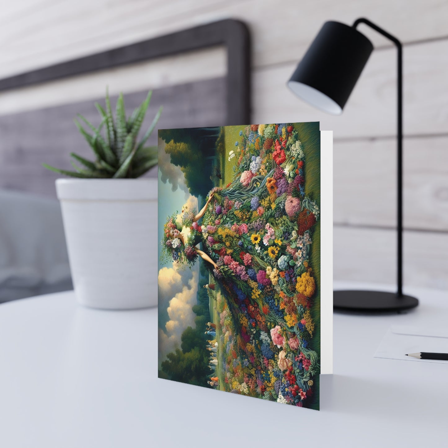 First Blush of Spring Greeting Cards: Floral Maiden Vintage Art Style Collectibles