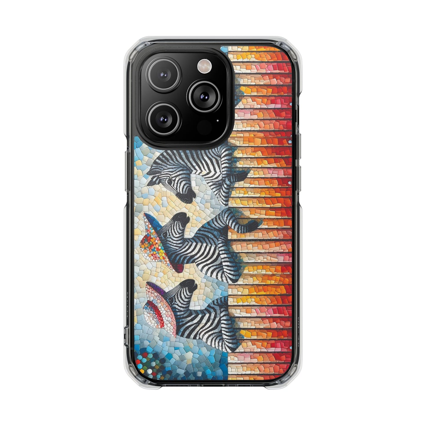 Zebras at the Back Fence Magnetic Clear Impact Cases